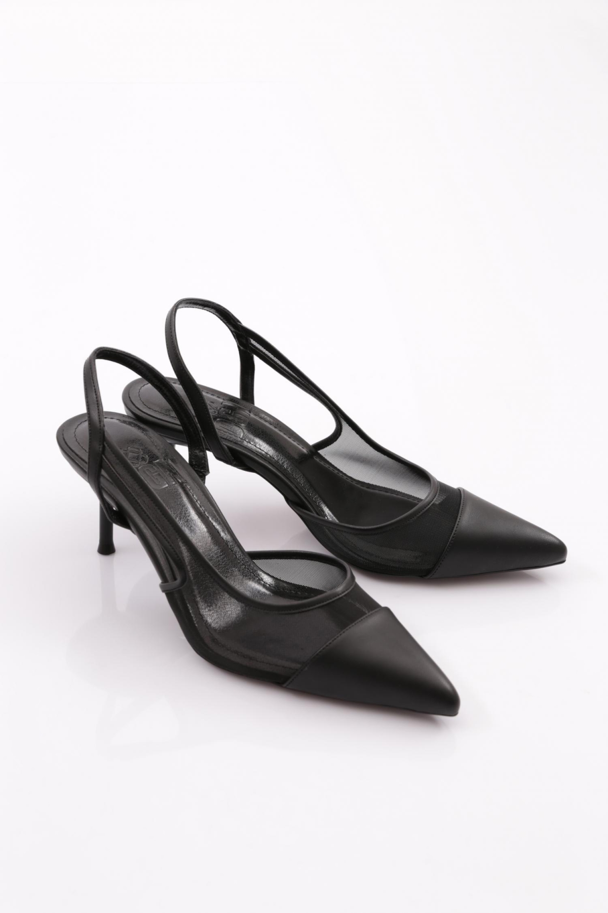 Y1000 Kadin Arkadan Bağlamali Topuklu Ayakkabi - Görsel 3