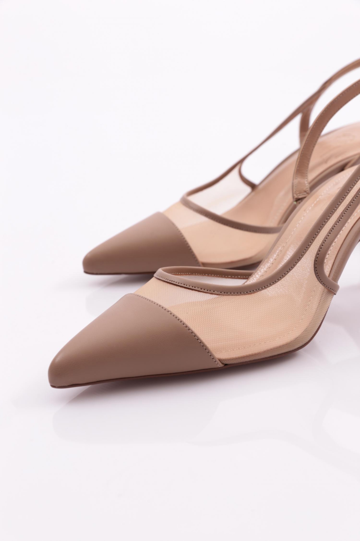 Y1000 Kadin Arkadan Bağlamali Topuklu Ayakkabi - Görsel 5