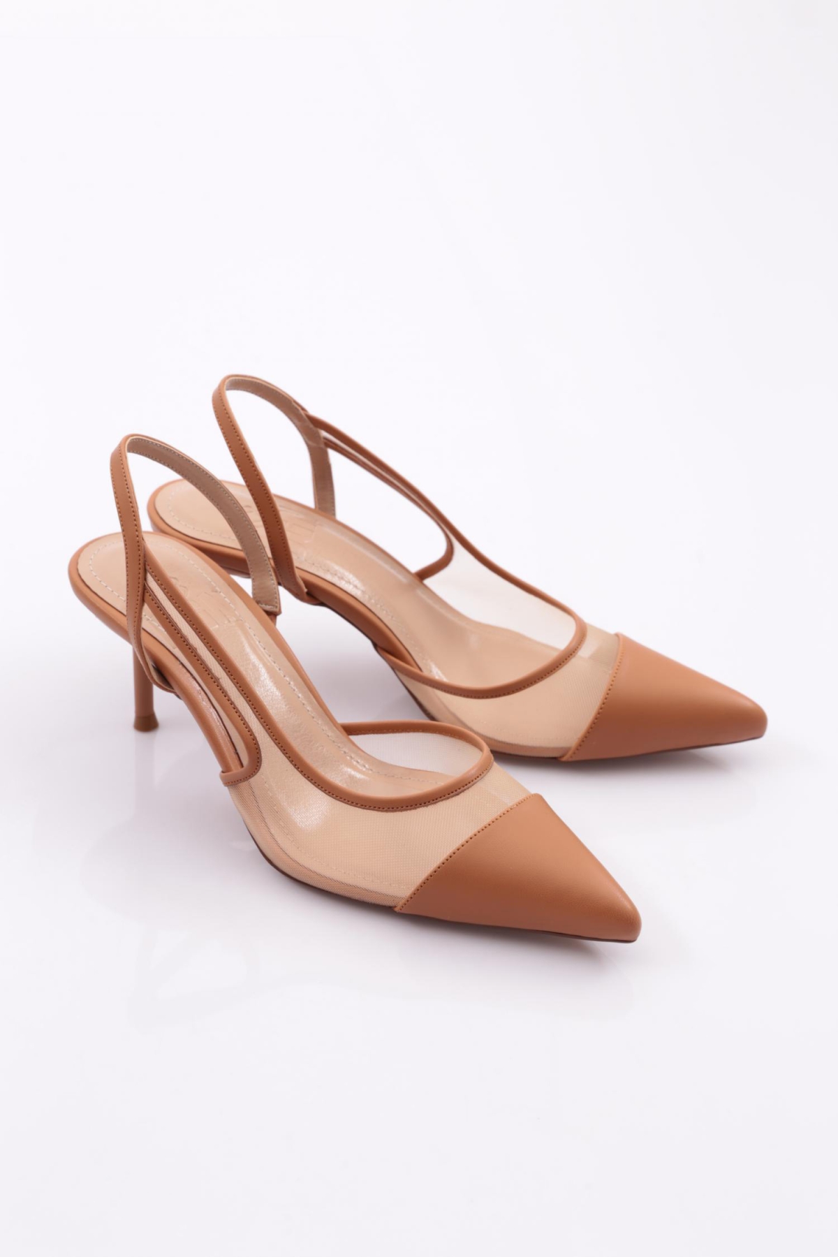 Y1000 Kadin Arkadan Bağlamali Topuklu Ayakkabi - Görsel 3