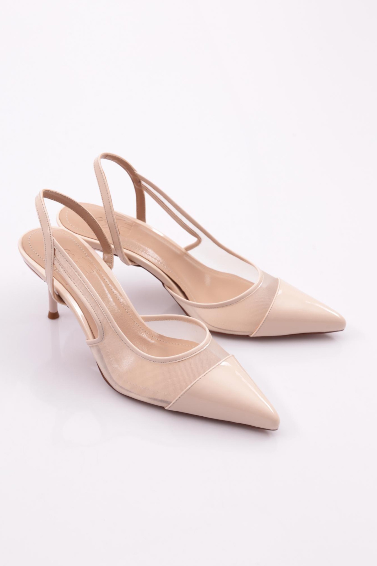 Y1000 Kadin Arkadan Bağlamali Topuklu Ayakkabi - Görsel 3