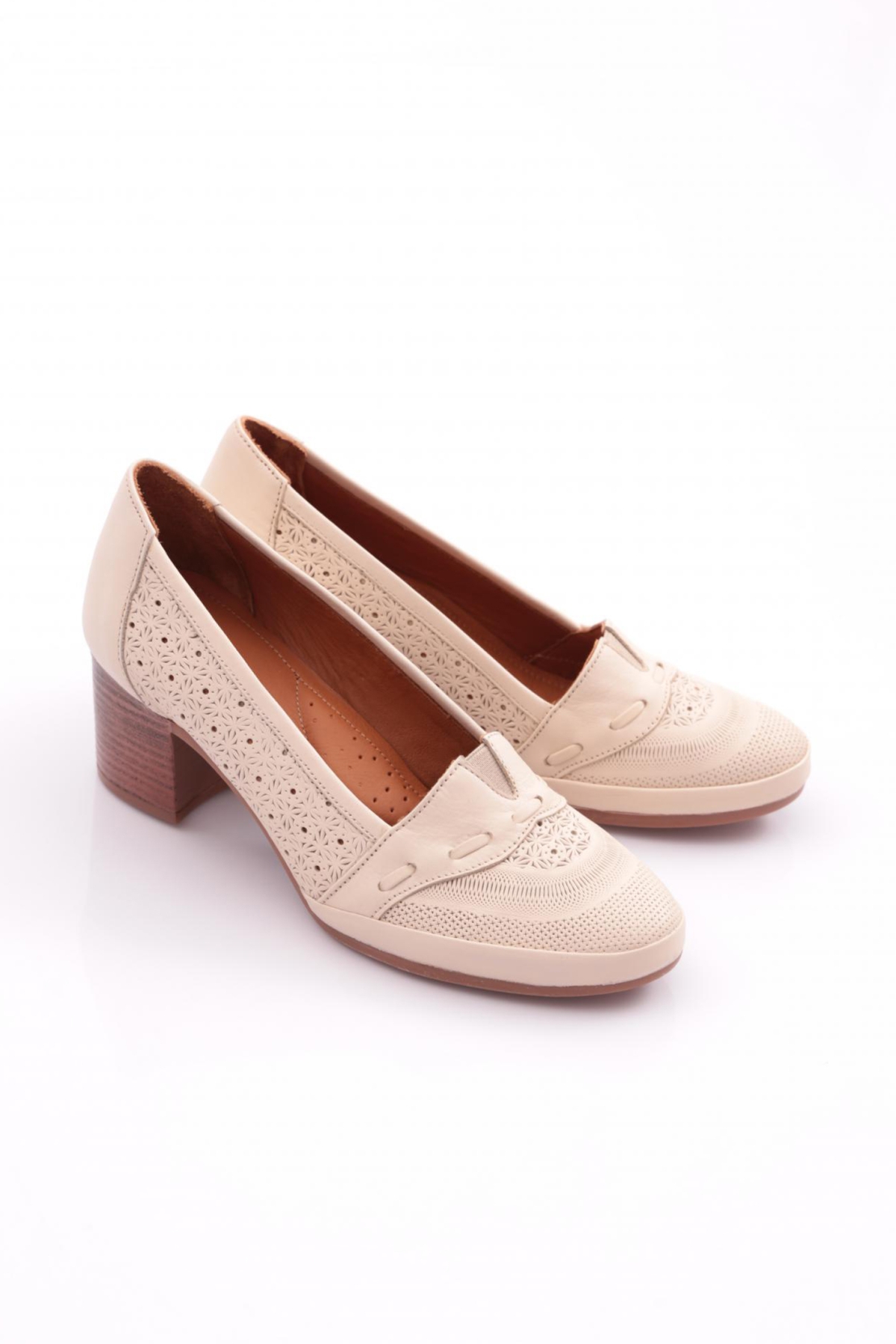 Venüs Venüs Bej 1375Y Kadın Deri Atom Ayakkabı Topuklu Ayakkabı | Flo Bej - 3. görsel