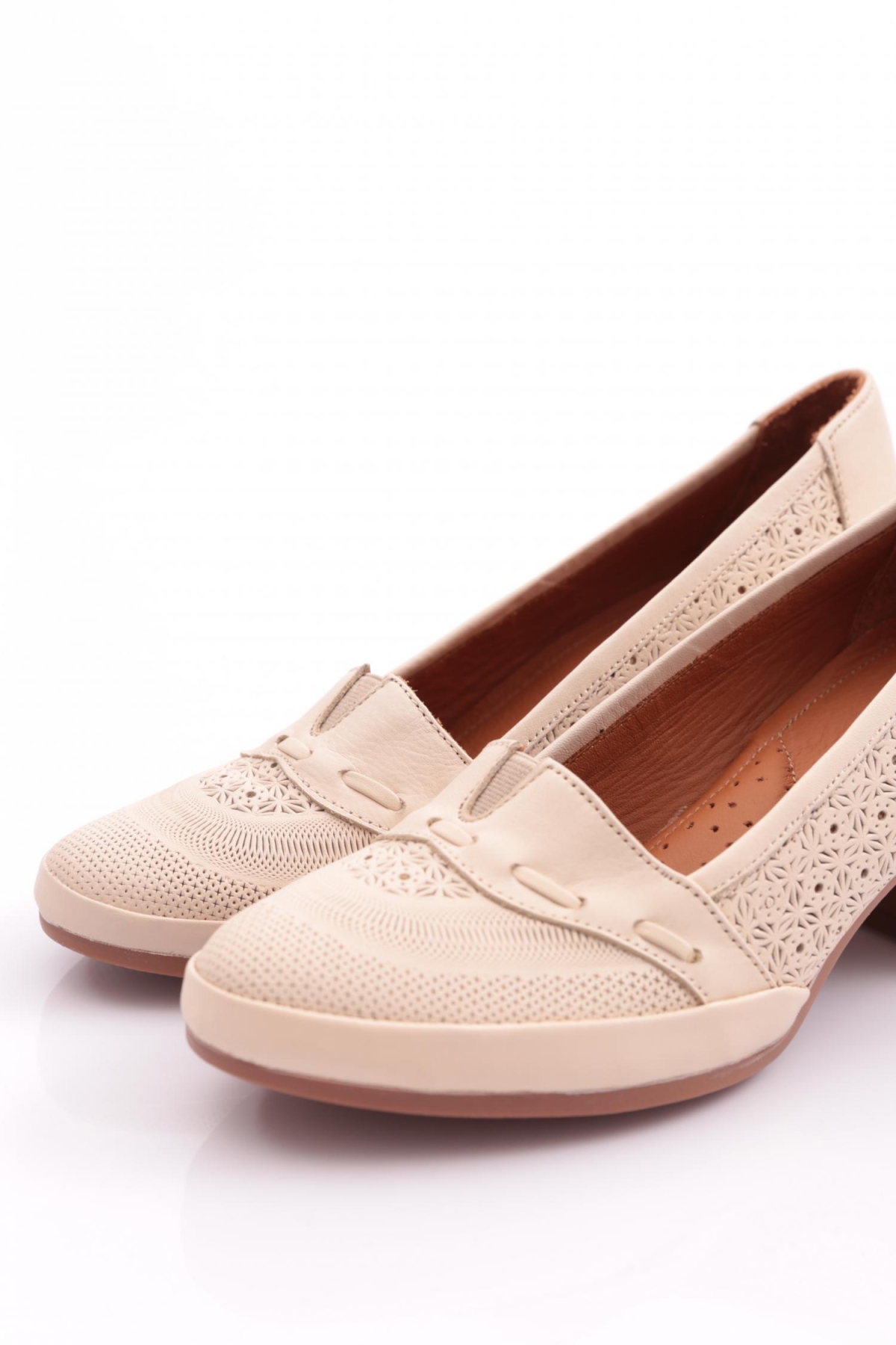 Venüs Venüs Bej 1375Y Kadın Deri Atom Ayakkabı Topuklu Ayakkabı | Flo Bej - 5. görsel