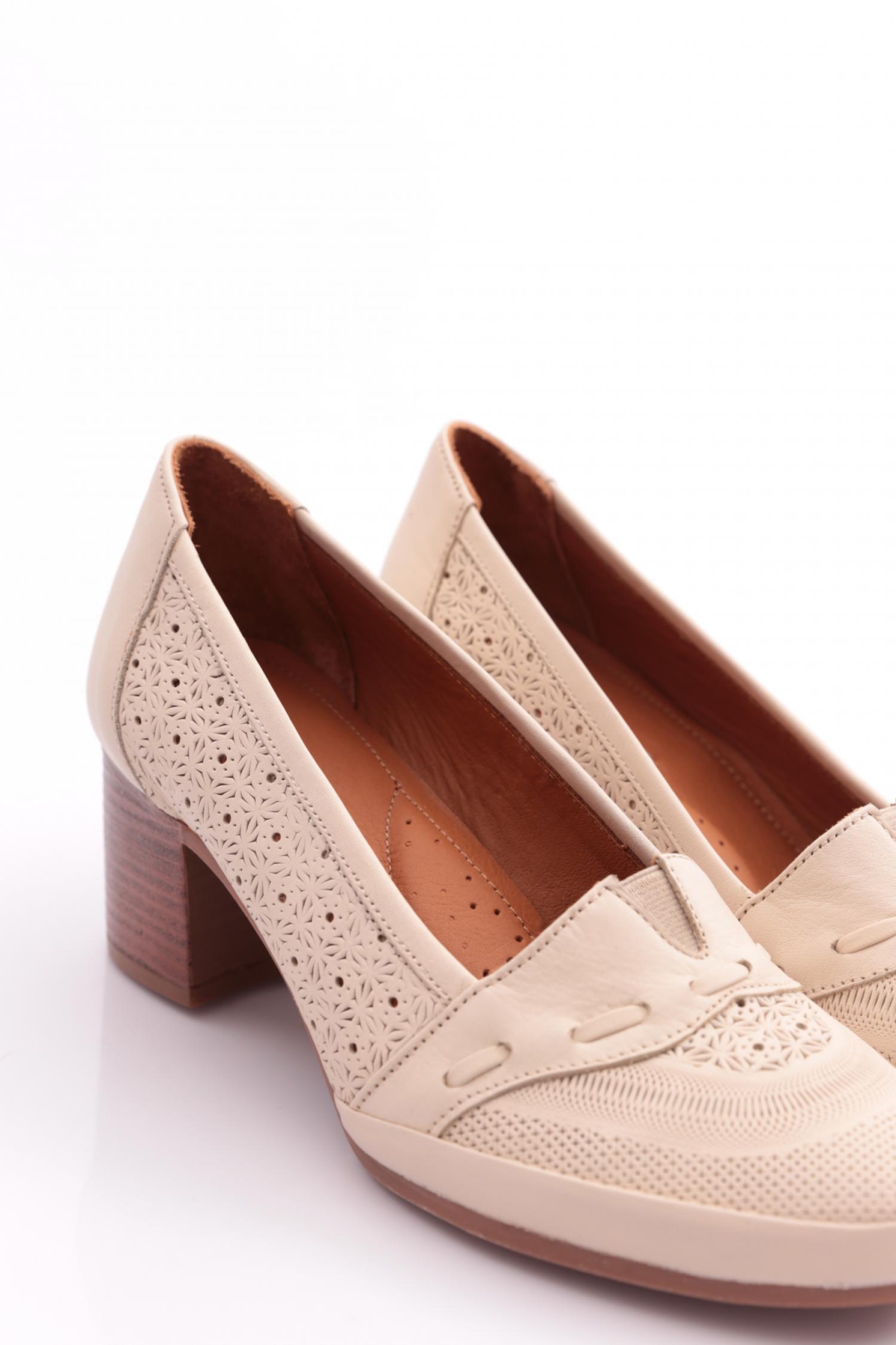 Venüs Venüs Bej 1375Y Kadın Deri Atom Ayakkabı Topuklu Ayakkabı | Flo Bej - 6. görsel