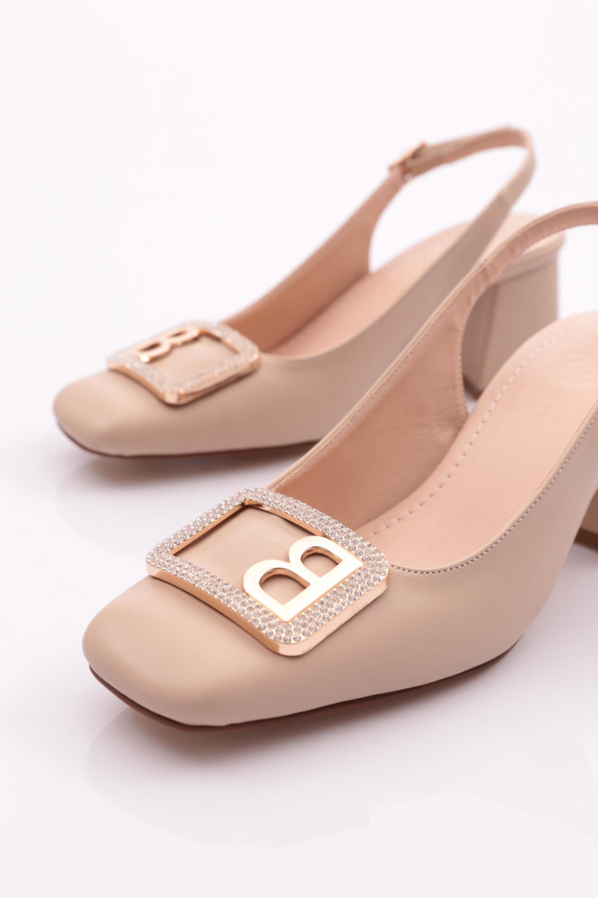 K6100 Kadin B Tokali Arkasi Açik Topuklu Ayakkabi - Görsel 5