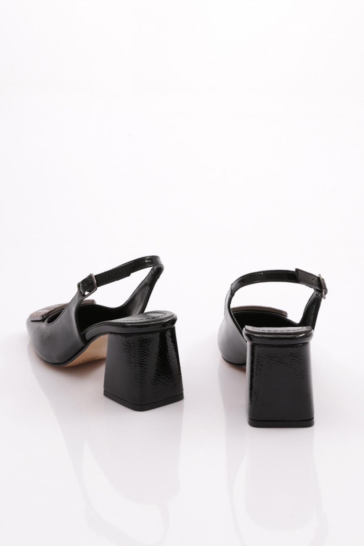 K6100 Kadin B Tokali Arkasi Açik Topuklu Ayakkabi - Görsel 4