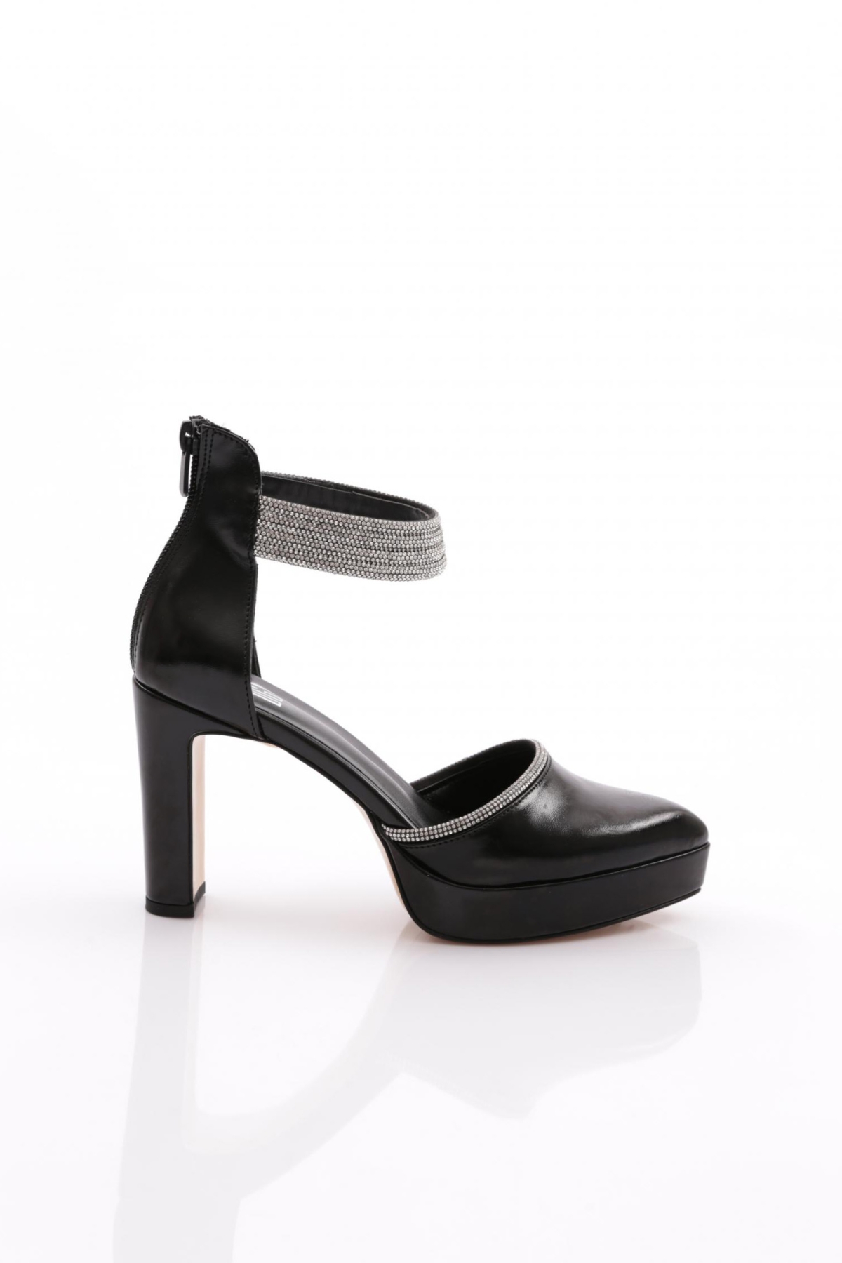 215 Kadin Bileği Taş İşlemeli Topuklu Ayakkabi - Görsel 2