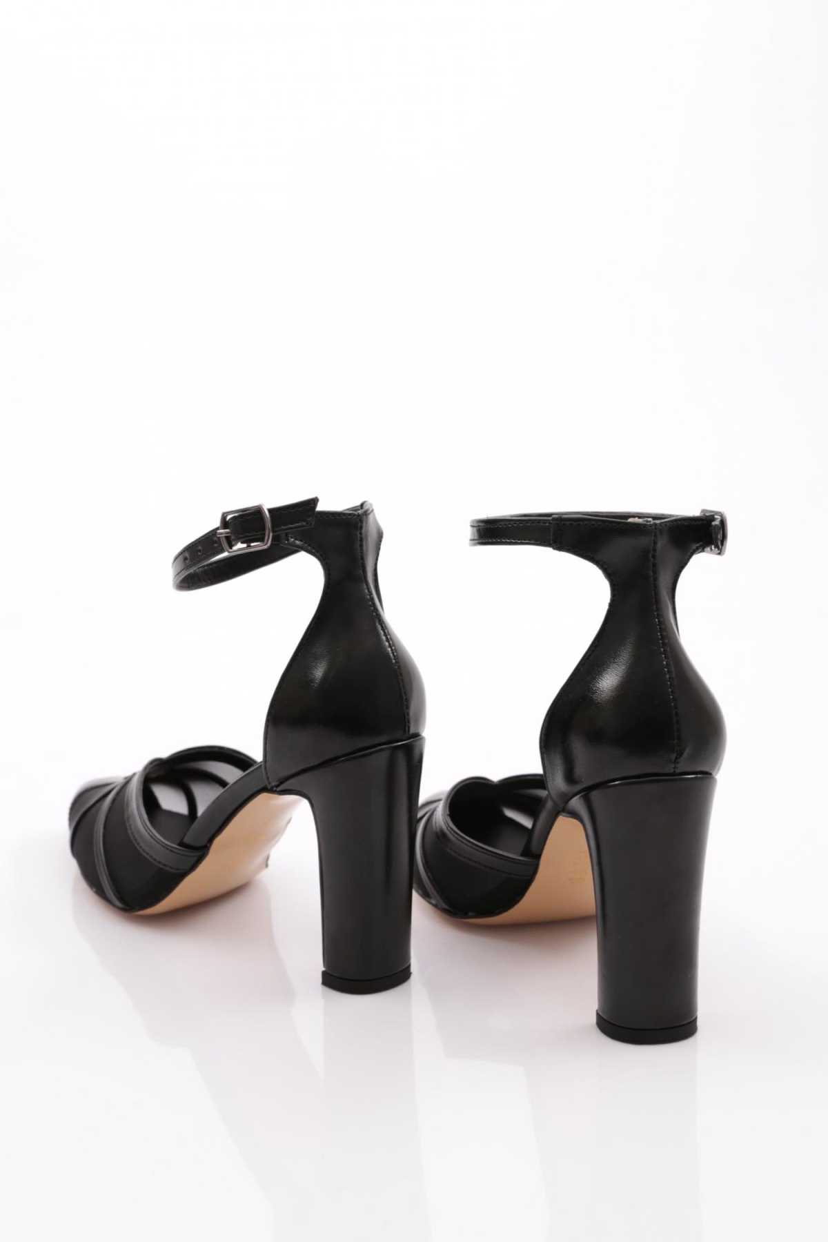 313 Kadin Kalin Topuk Topuklu Ayakkabi - Görsel 4