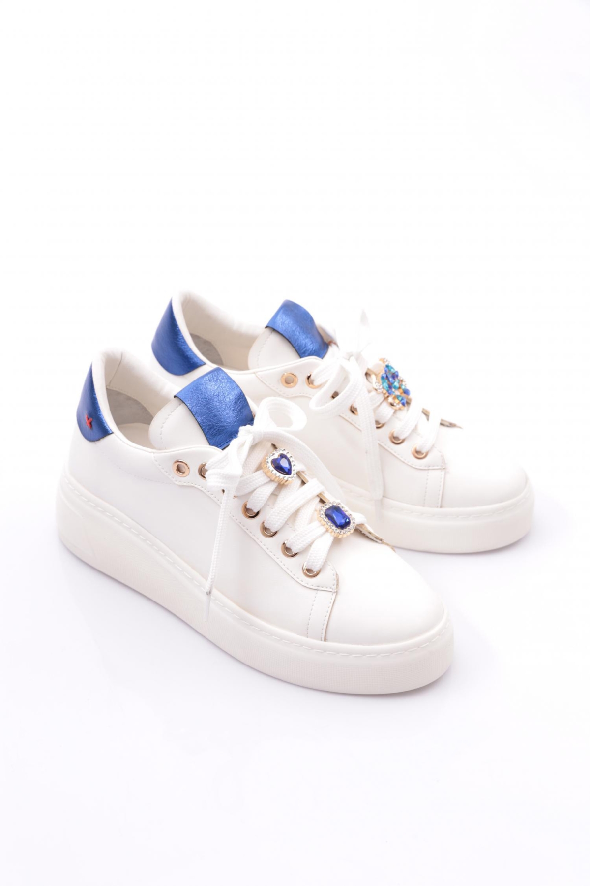 Es1516 Kadin Bağciklari Süslemeli Spor Ayakkabi - Görsel 3