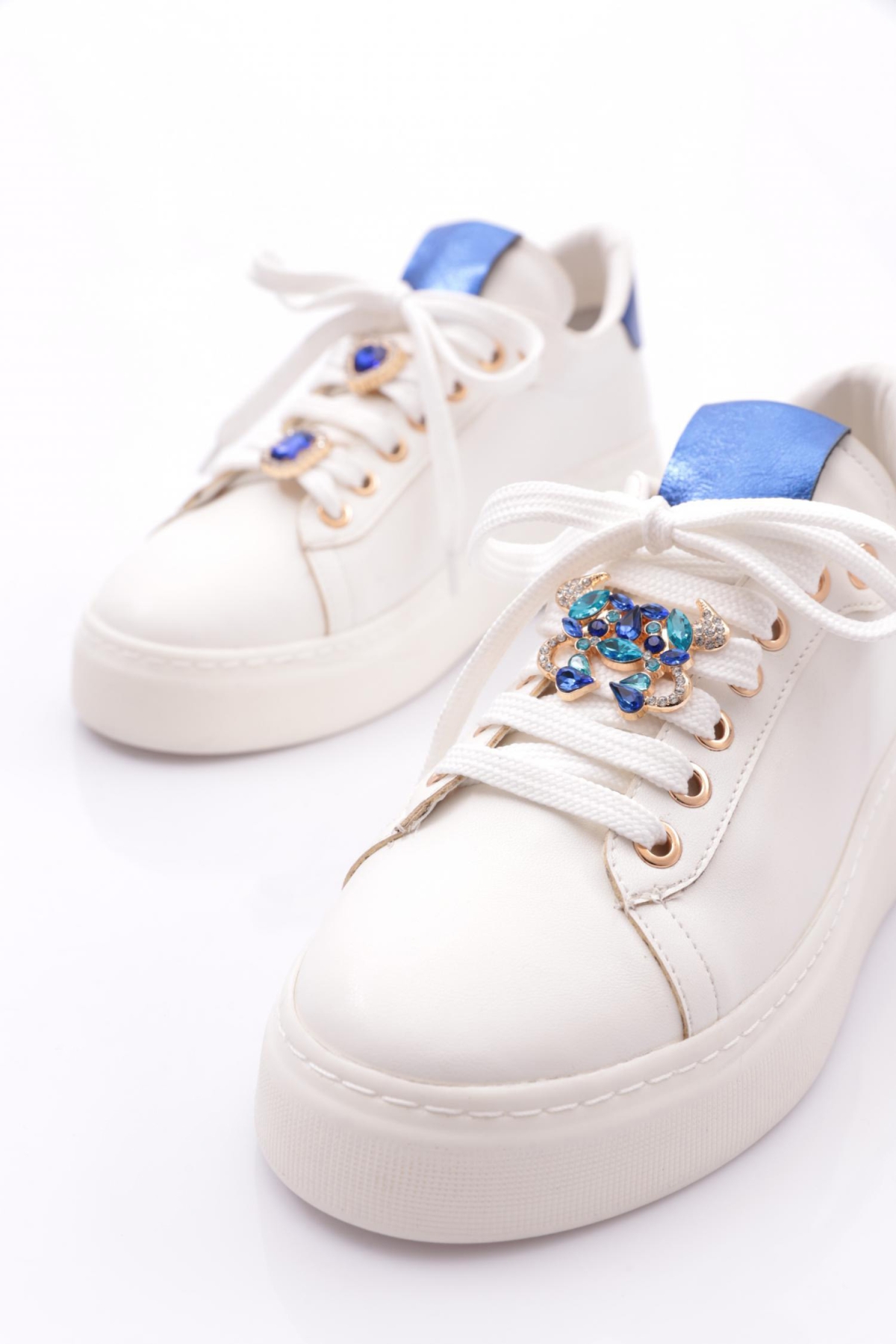 Es1516 Kadin Bağciklari Süslemeli Spor Ayakkabi - Görsel 5