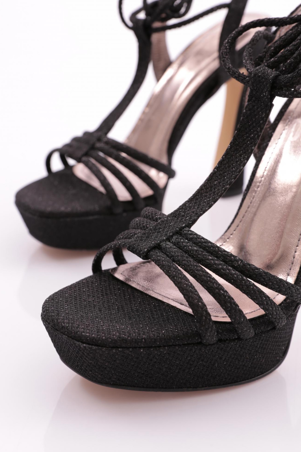 2005 Kadin İpli Topuklu Abiye Ayakkabi - Görsel 5