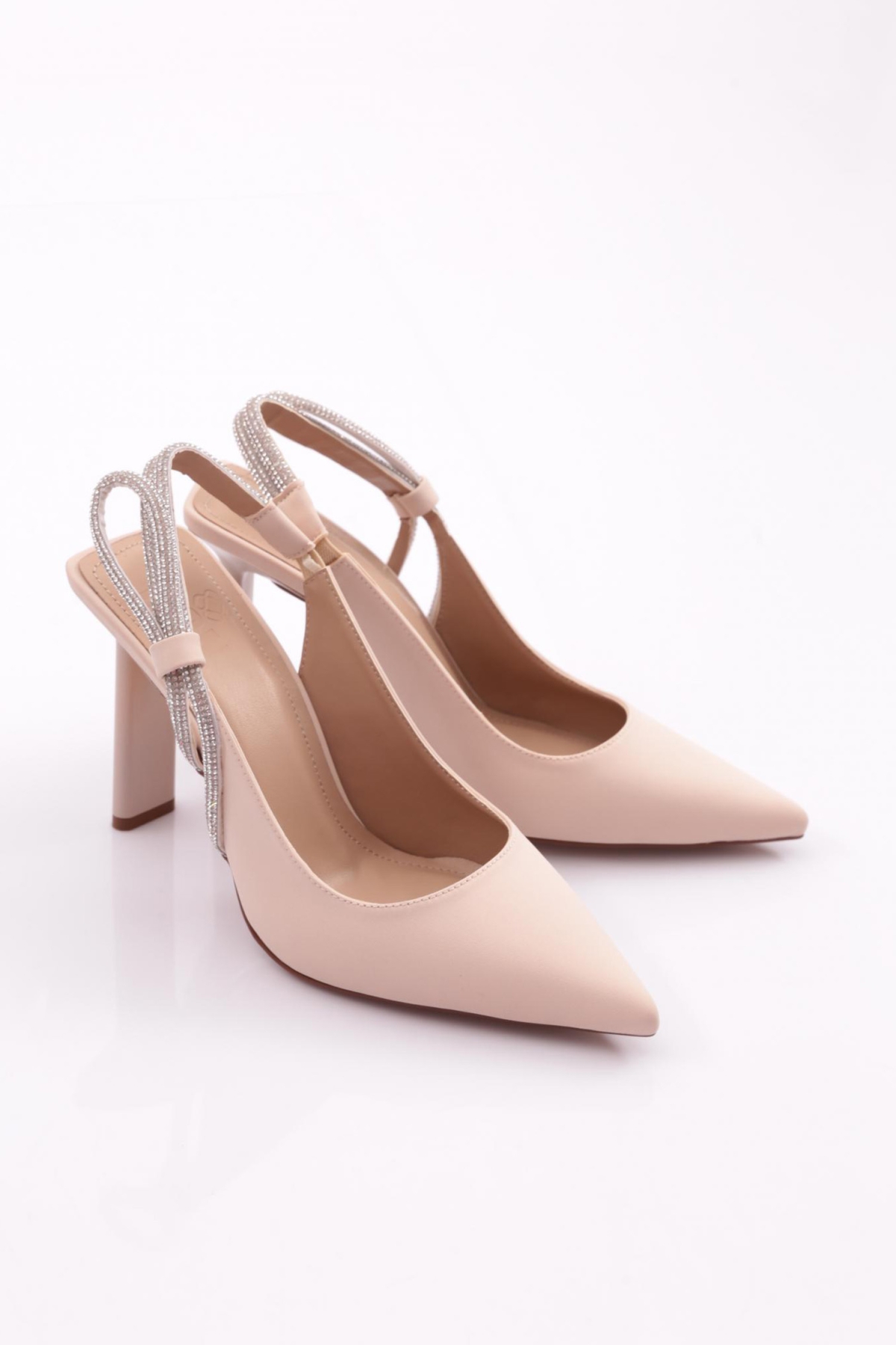 C5020 Kadin Yani Taşli Topuklu Abiye Ayakkabi - Görsel 3