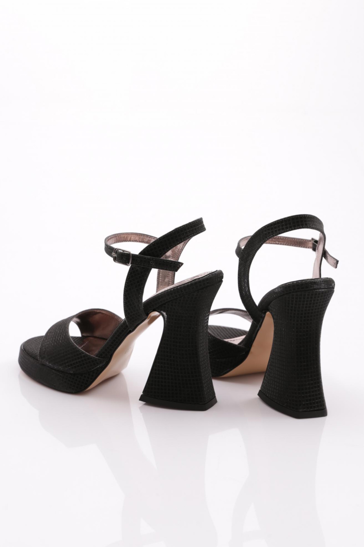 3007 Kadin Kalin Topuklu Abiye Ayakkabi - Görsel 4