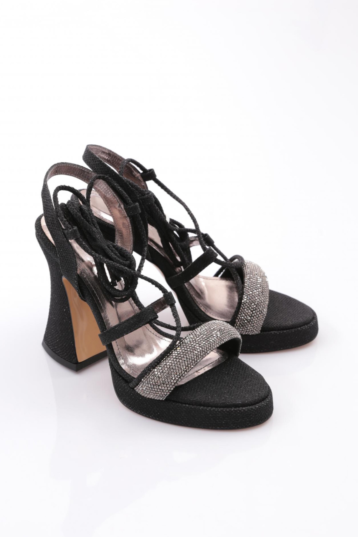 3011 Kadin Kalin Topuklu Abiye Ayakkabi - Görsel 3