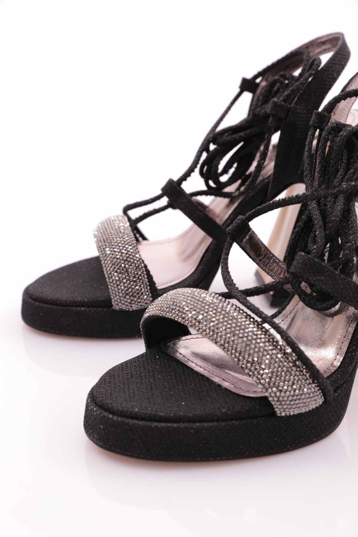 3011 Kadin Kalin Topuklu Abiye Ayakkabi - Görsel 5