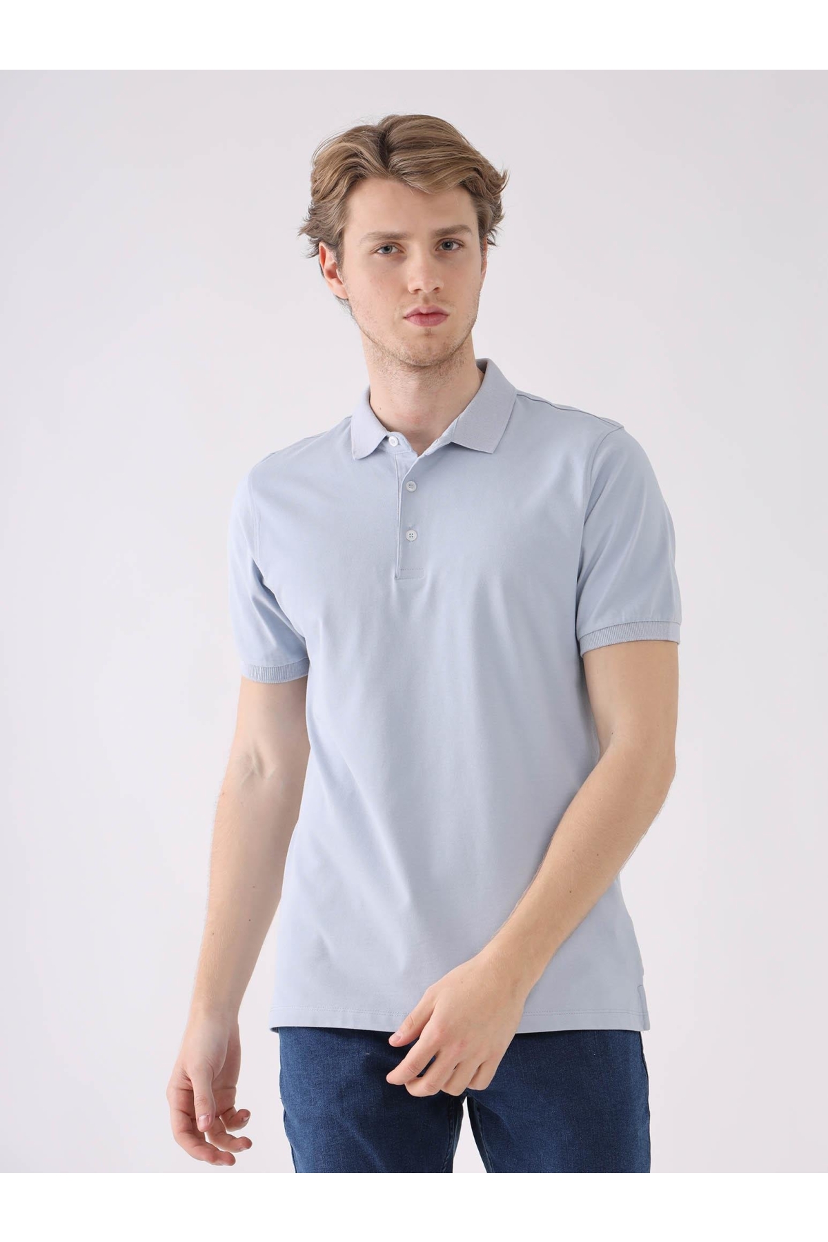 Mavi Erkek Slim Fit Düz  Polo Yaka Tshirt - 85433