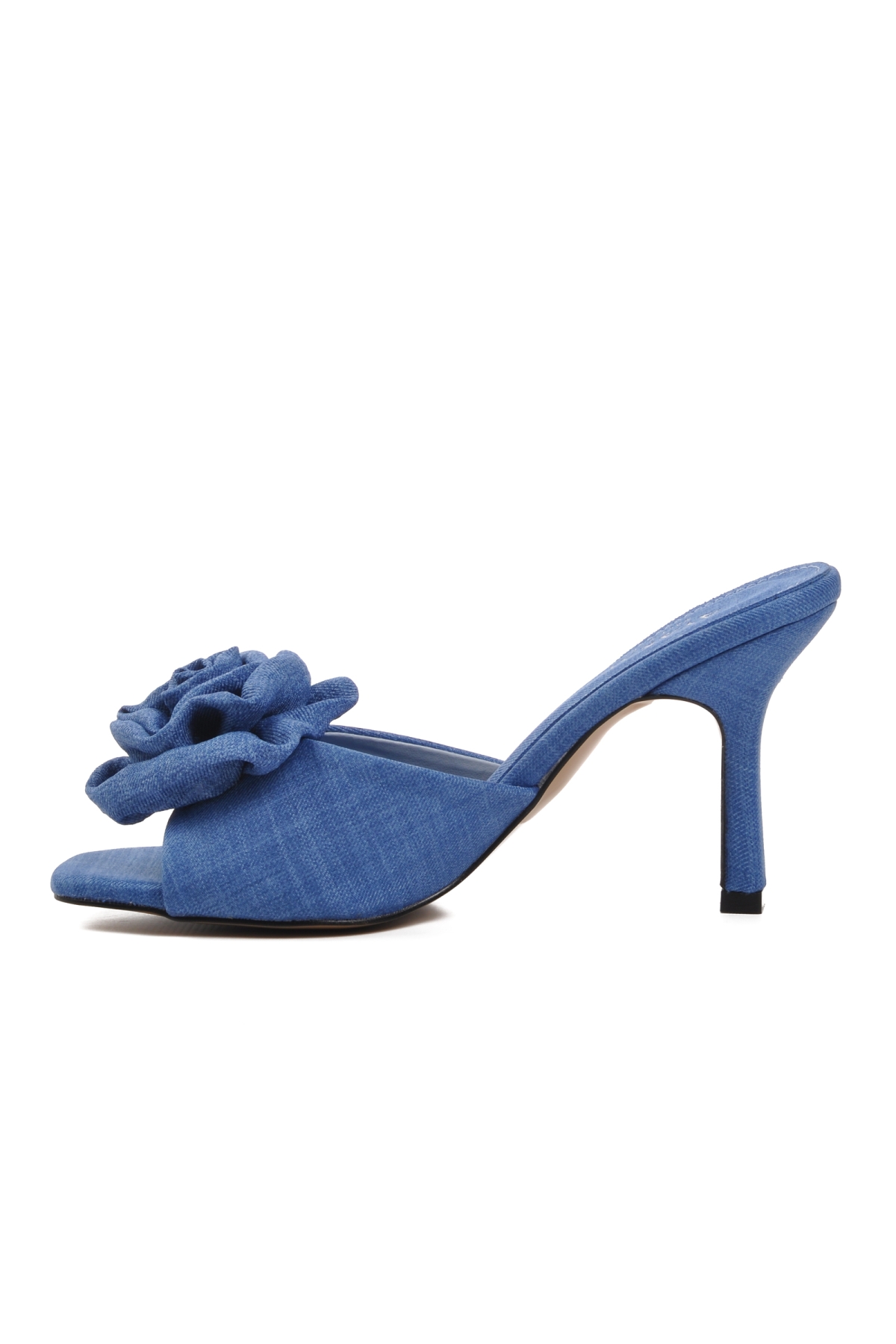 670472 Mavi Topuklu Kadın Terlik - Görsel 3