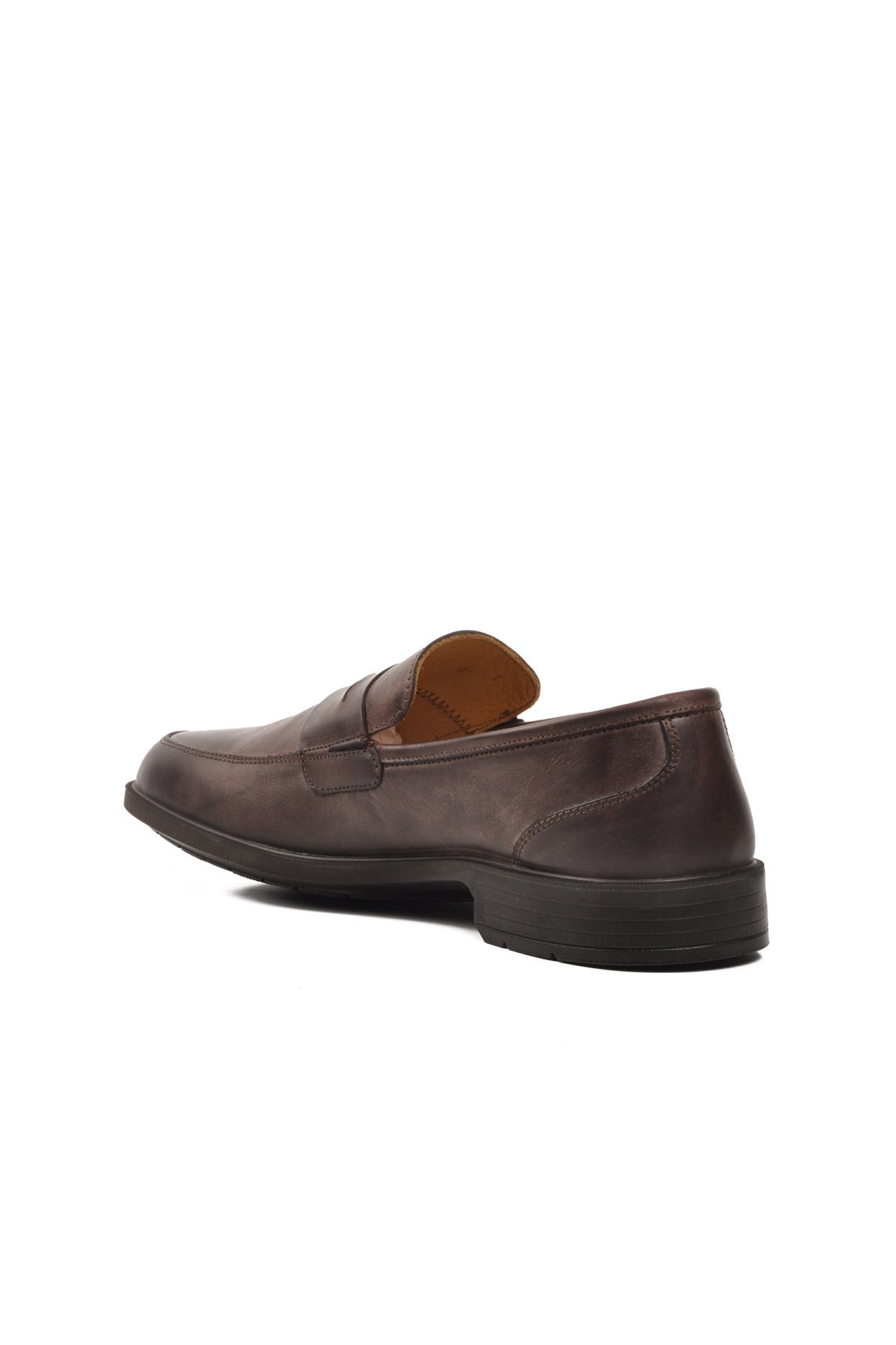 27113 Kahve Hakiki Deri Erkek Günlük Ayakkabı - Görsel 5