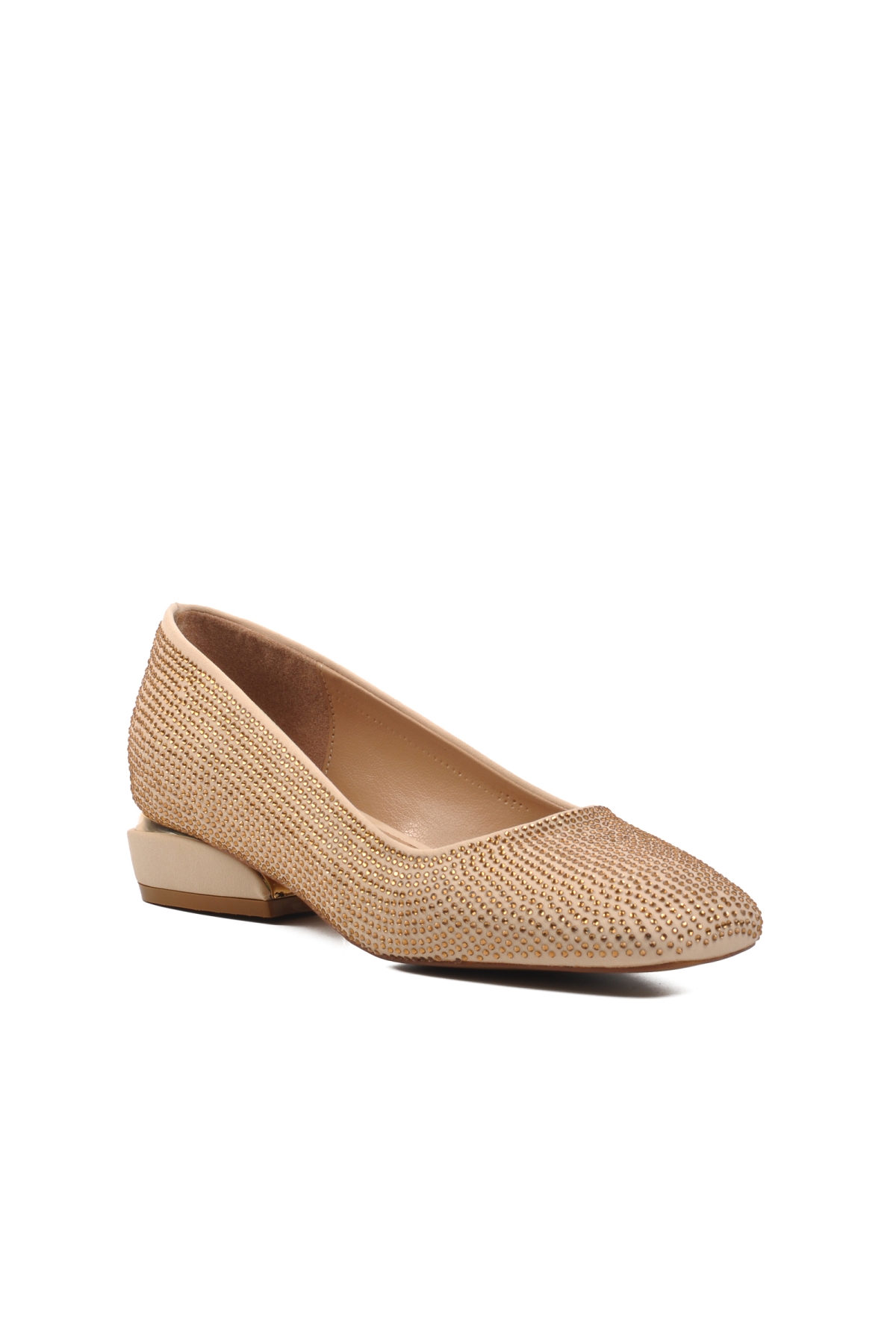 K25D02 Bej Kadın Abiye Ayakkabı - Görsel 4