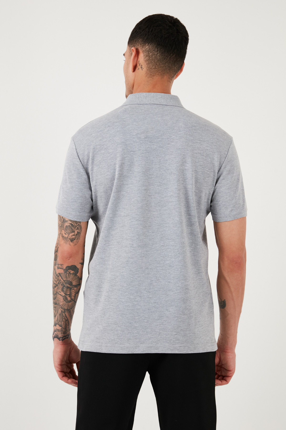 Erkek Polo Yaka T Shirt G081GL0111792406 GRİ MELANJ Fiyatları | Flo