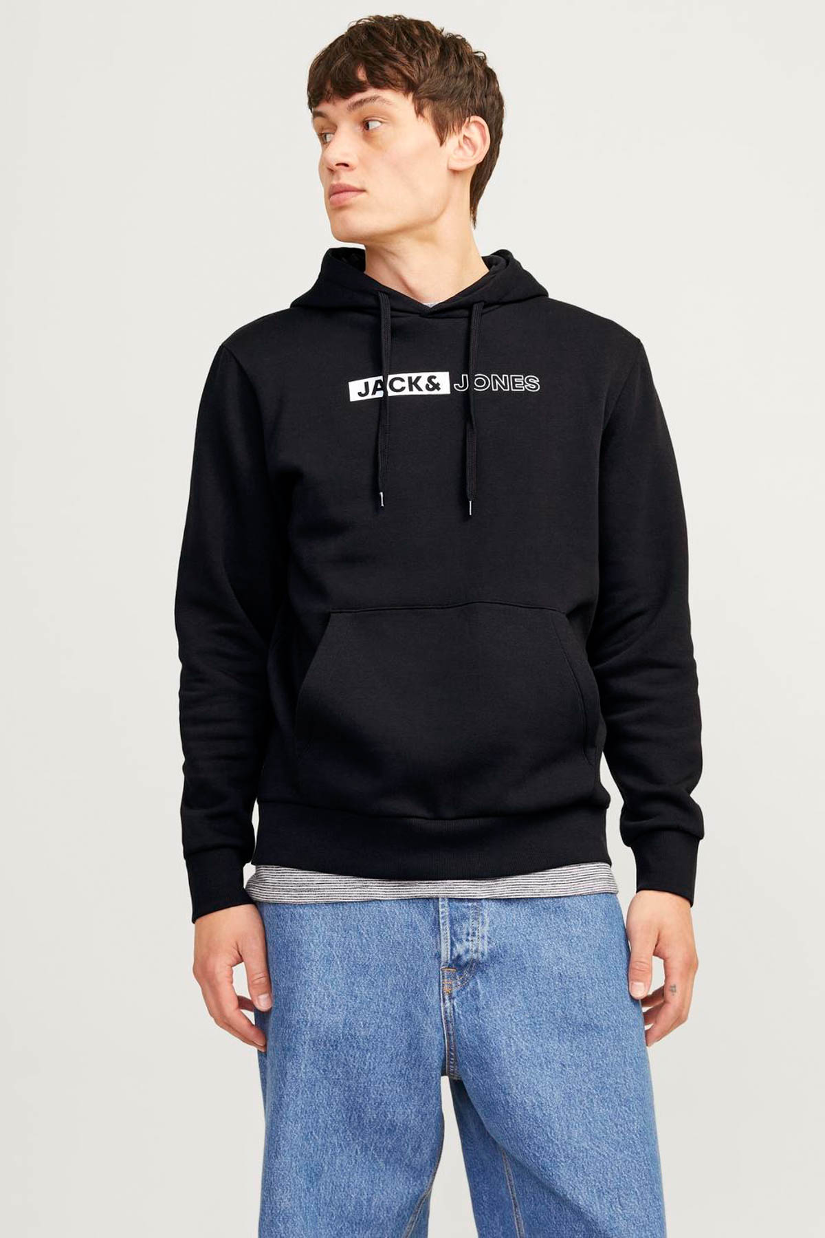 JJECORP LOGO HOODIE Siyah Erkek Sweatshirt