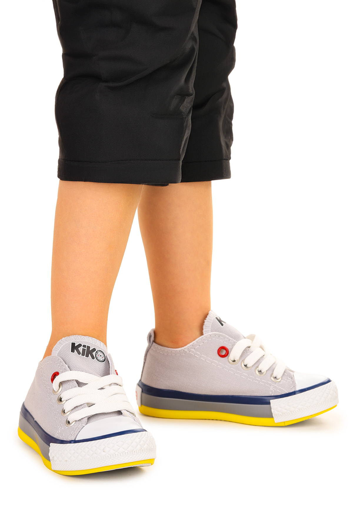 Tinna Bağcıklı Erkek Bebek Keten Spor Ayakkabı Gri - Görsel 2