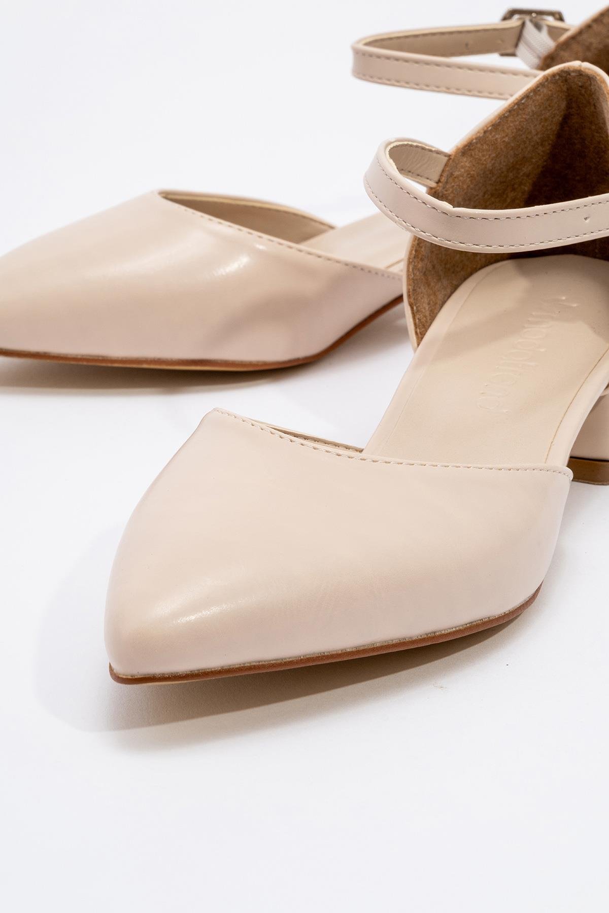 Kadın Topuklu Sandalet TEN CİLT - Görsel 4