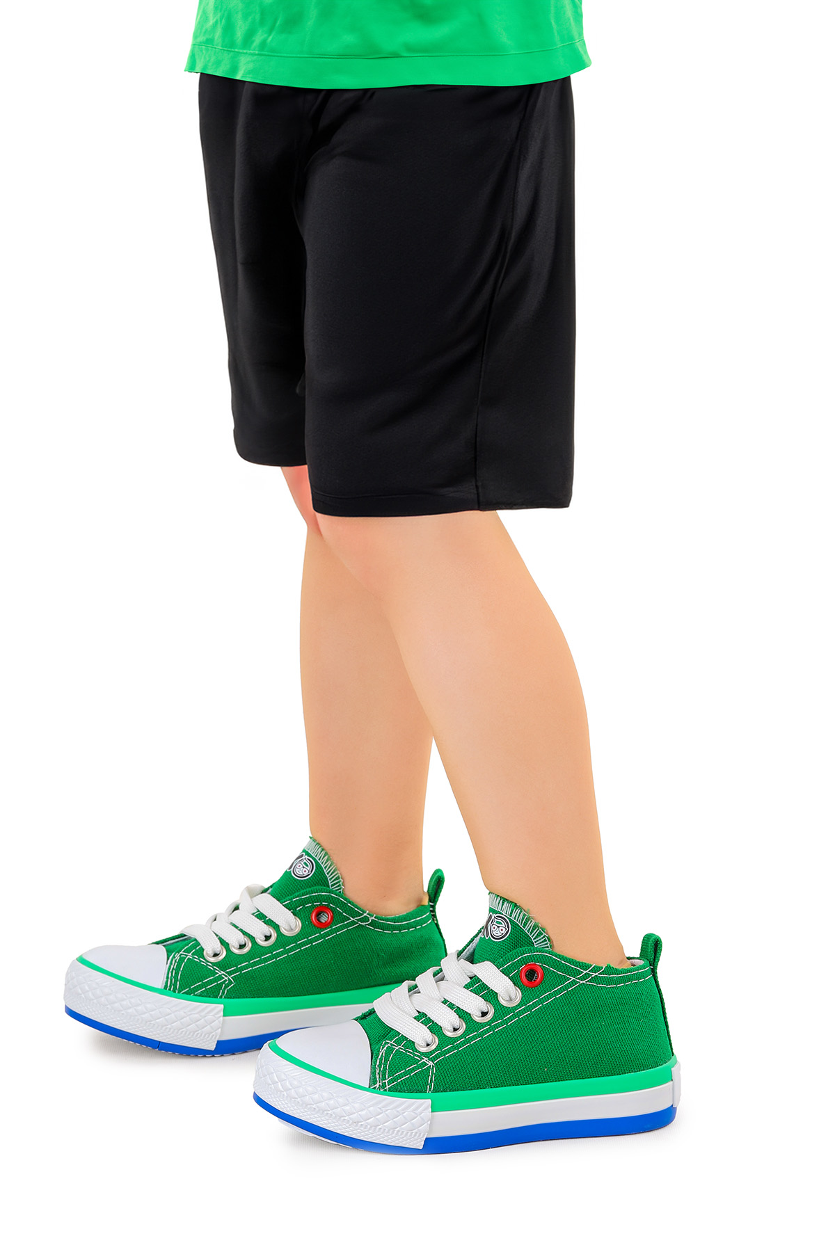 Tinna Bağcıklı Erkek Bebek Keten Spor Ayakkabı Yeşil - Görsel 3