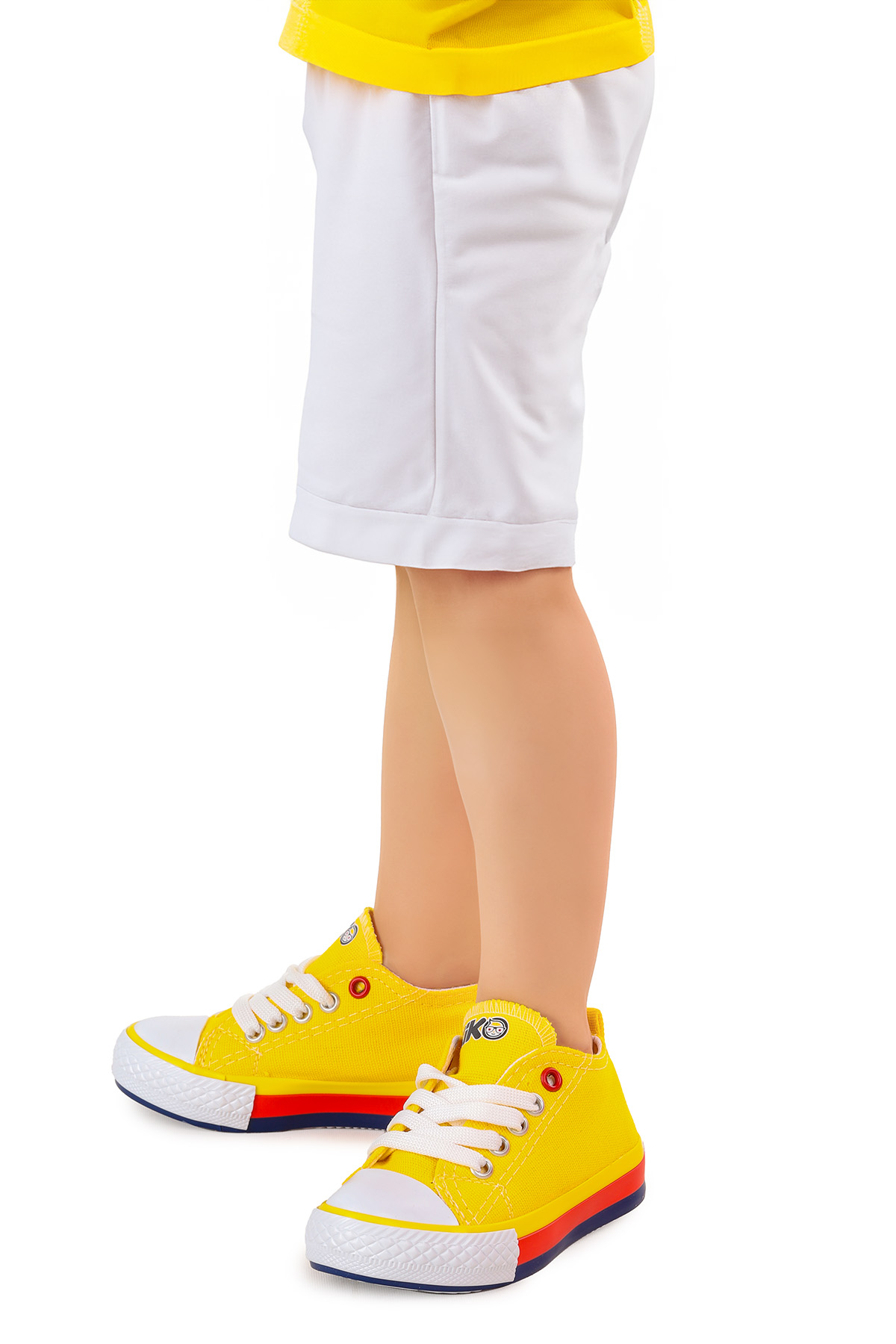 Tinna Bağcıklı Erkek Bebek Keten Spor Ayakkabı Sarı - Görsel 3