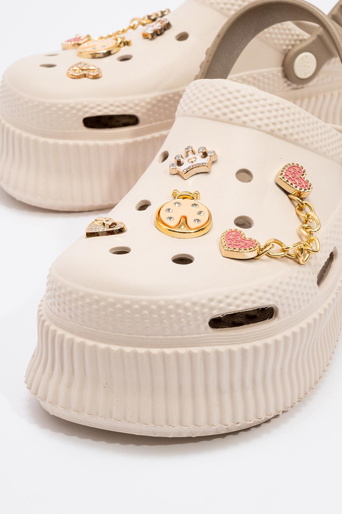 Kadın Düz Terlik EKRU KUM - Görsel 4