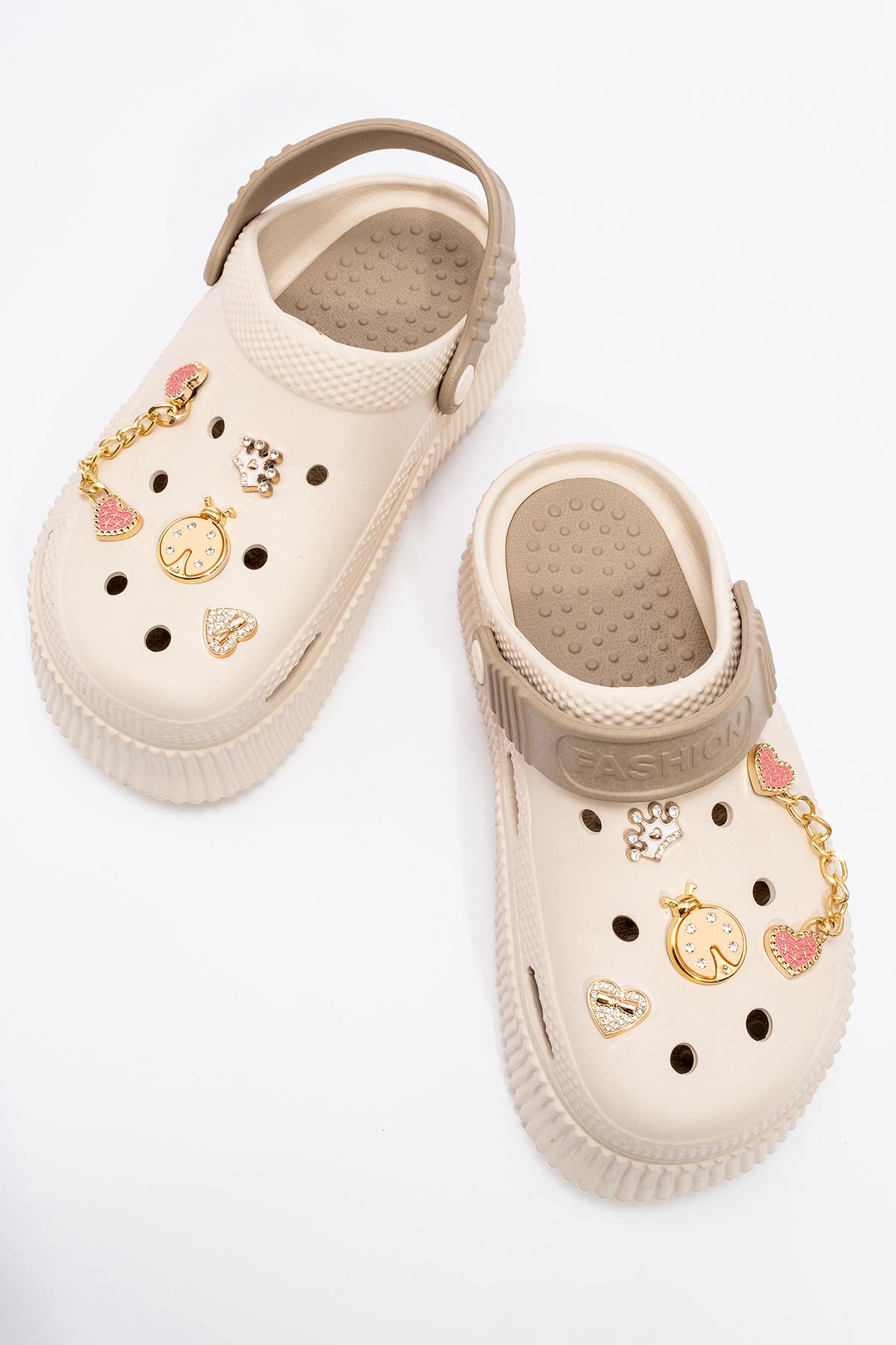 Kadın Düz Terlik EKRU KUM - Görsel 9