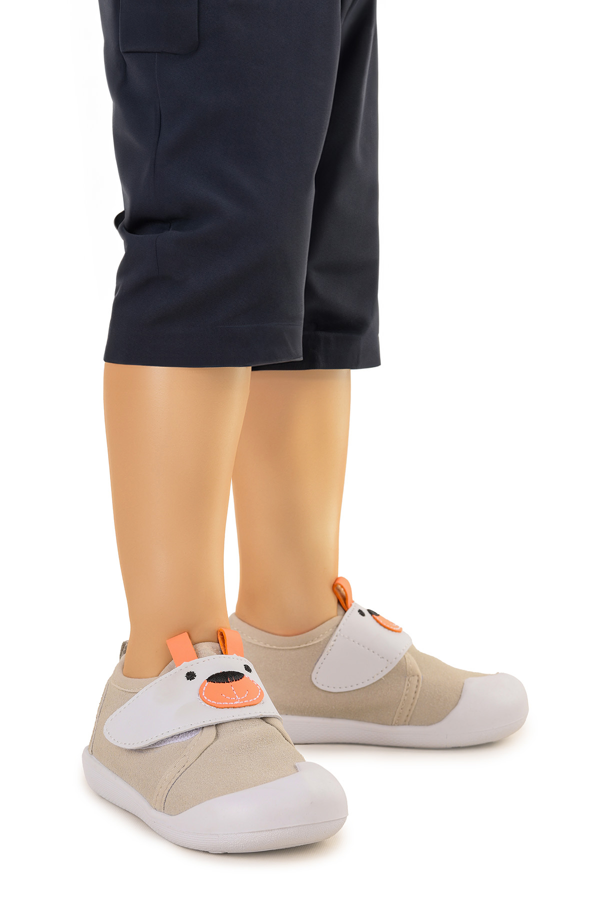 Winni Cırtlı Erkek Bebek İlk Adım Ortopedik Günlük Ayakkabı Gri - Görsel 2