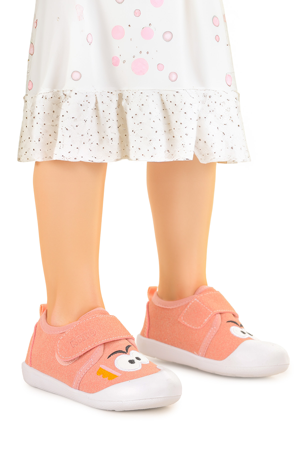 Cookie Cırtlı Kız Bebek İlk Adım Ortopedik Günlük Ayakkabı Pudra - Görsel 2