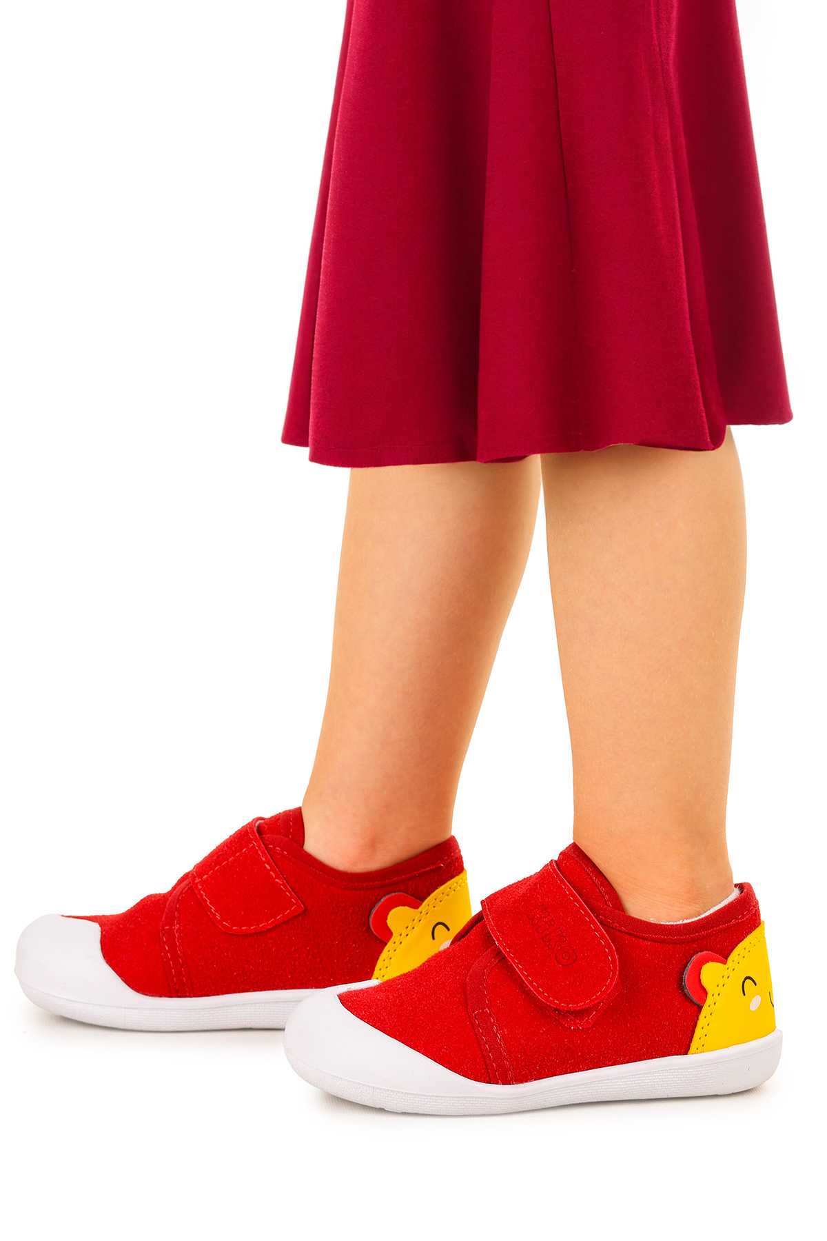 Catly Cırtlı Kız Bebek İlk Adım Ortopedik Günlük Ayakkabı Kırmızı - Görsel 2