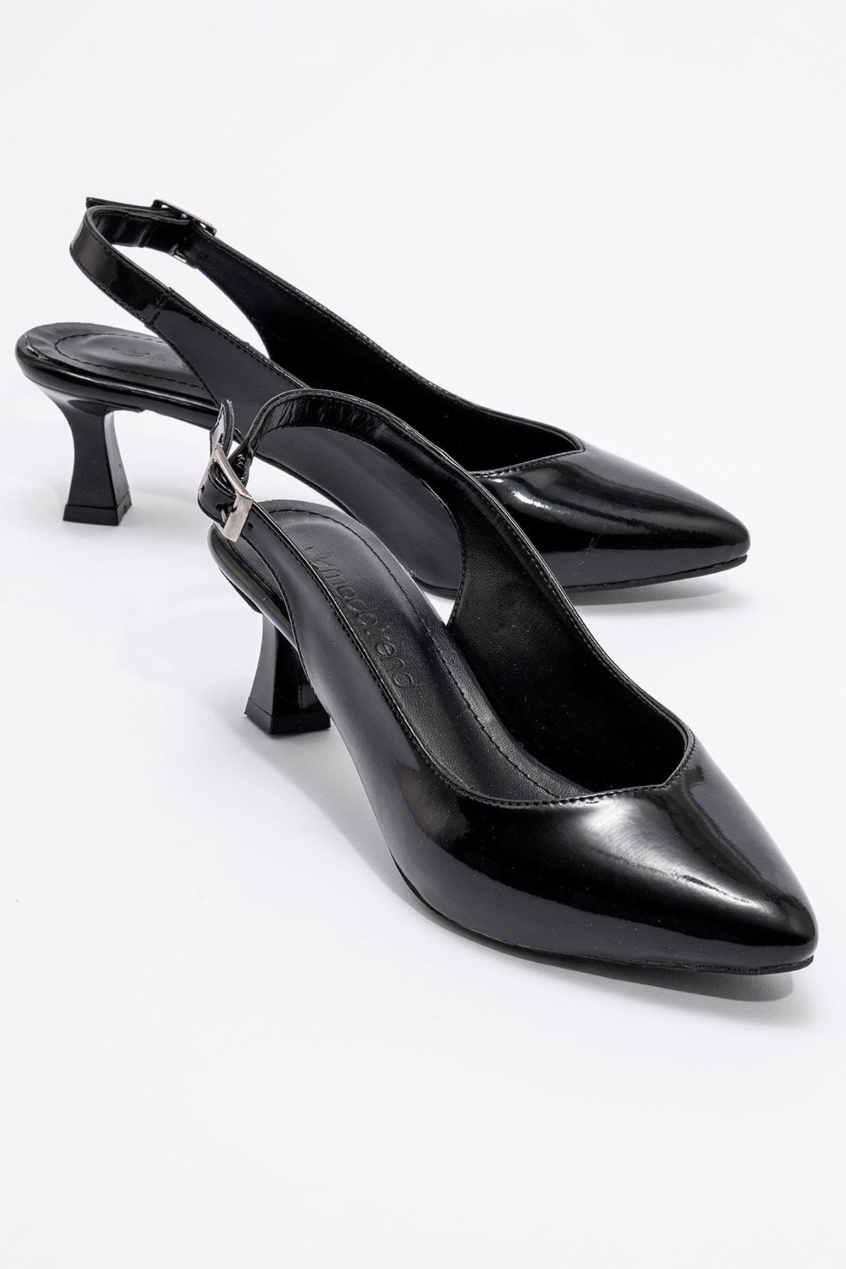 Kadın Arkası Açık Topuklu Ayakkabı SİYAH RUGAN - Görsel 3