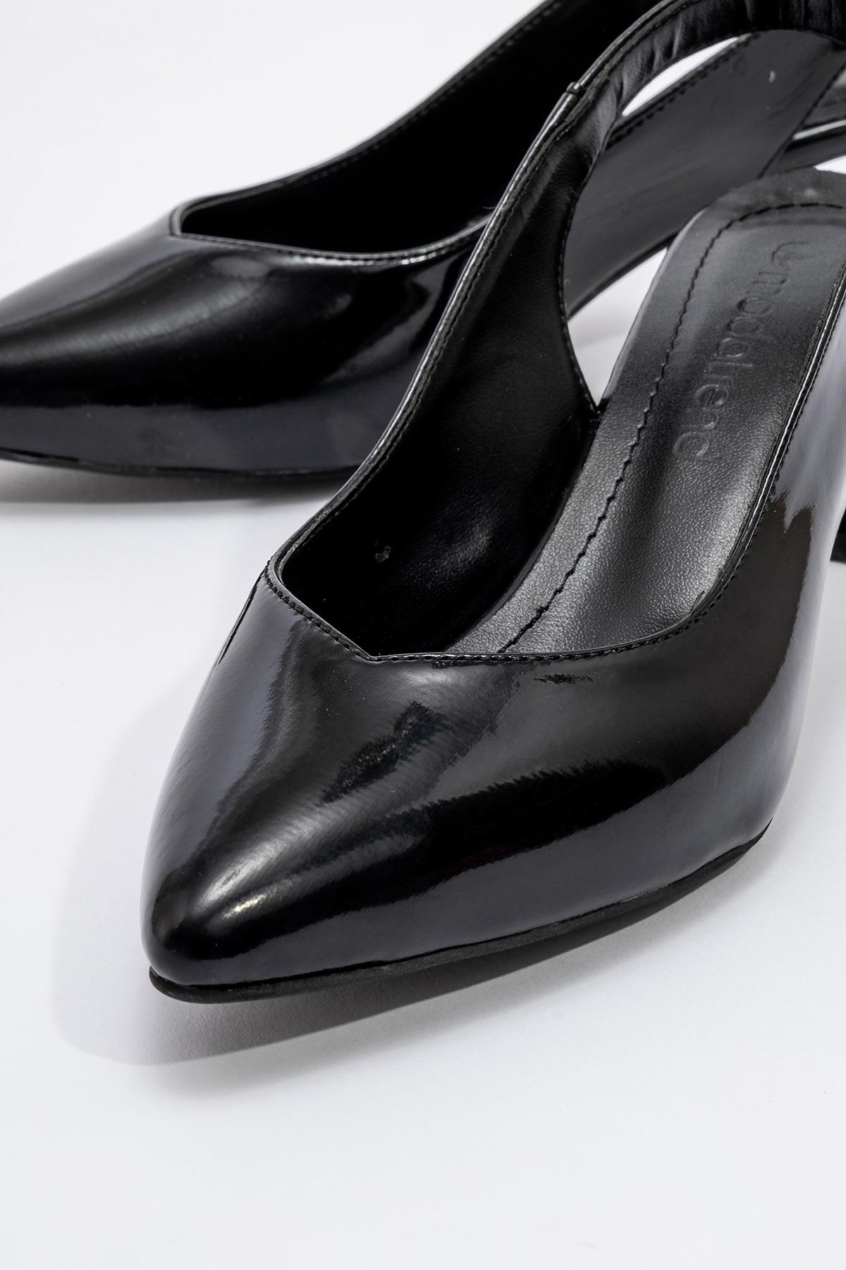 Kadın Arkası Açık Topuklu Ayakkabı SİYAH RUGAN - Görsel 4