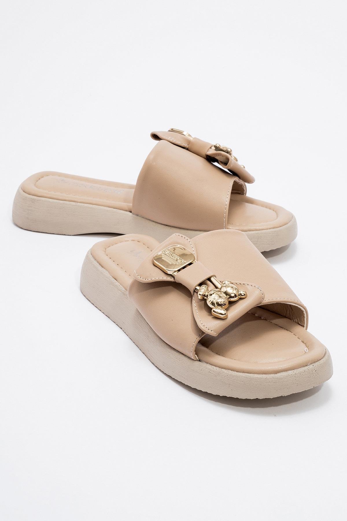 Kadın Ayıcık Tokalı Terlik NUDE - Görsel 3