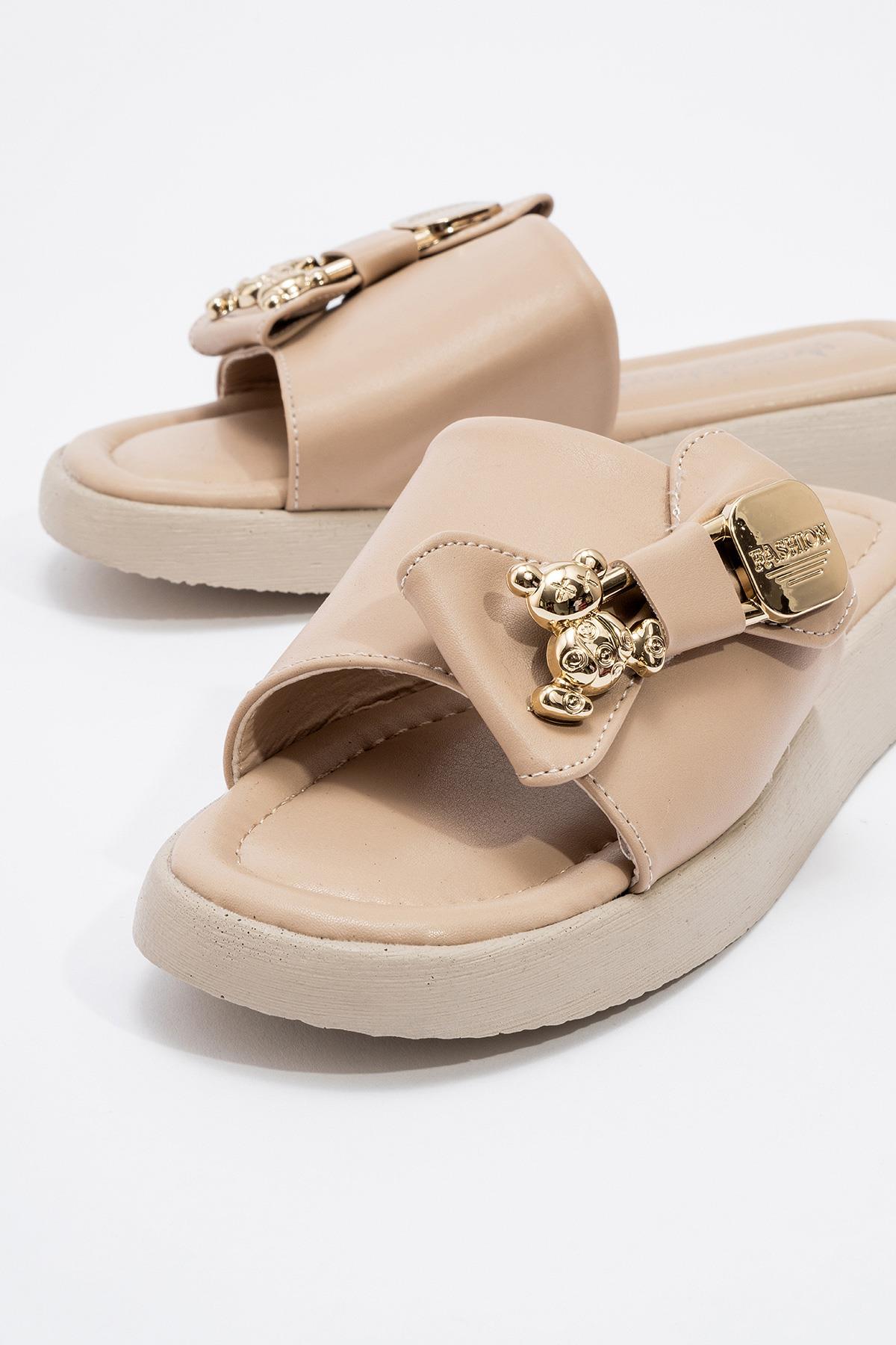 Kadın Ayıcık Tokalı Terlik NUDE - Görsel 4