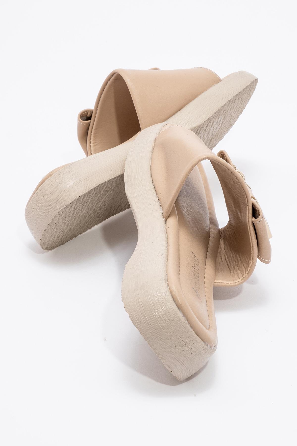 Kadın Ayıcık Tokalı Terlik NUDE - Görsel 5