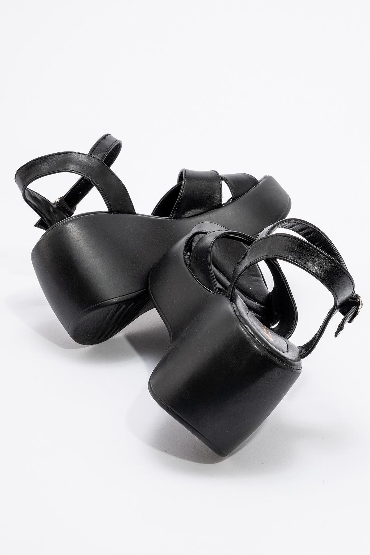 Kadın Çapraz Biyeli Sandalet SİYAH - Görsel 5