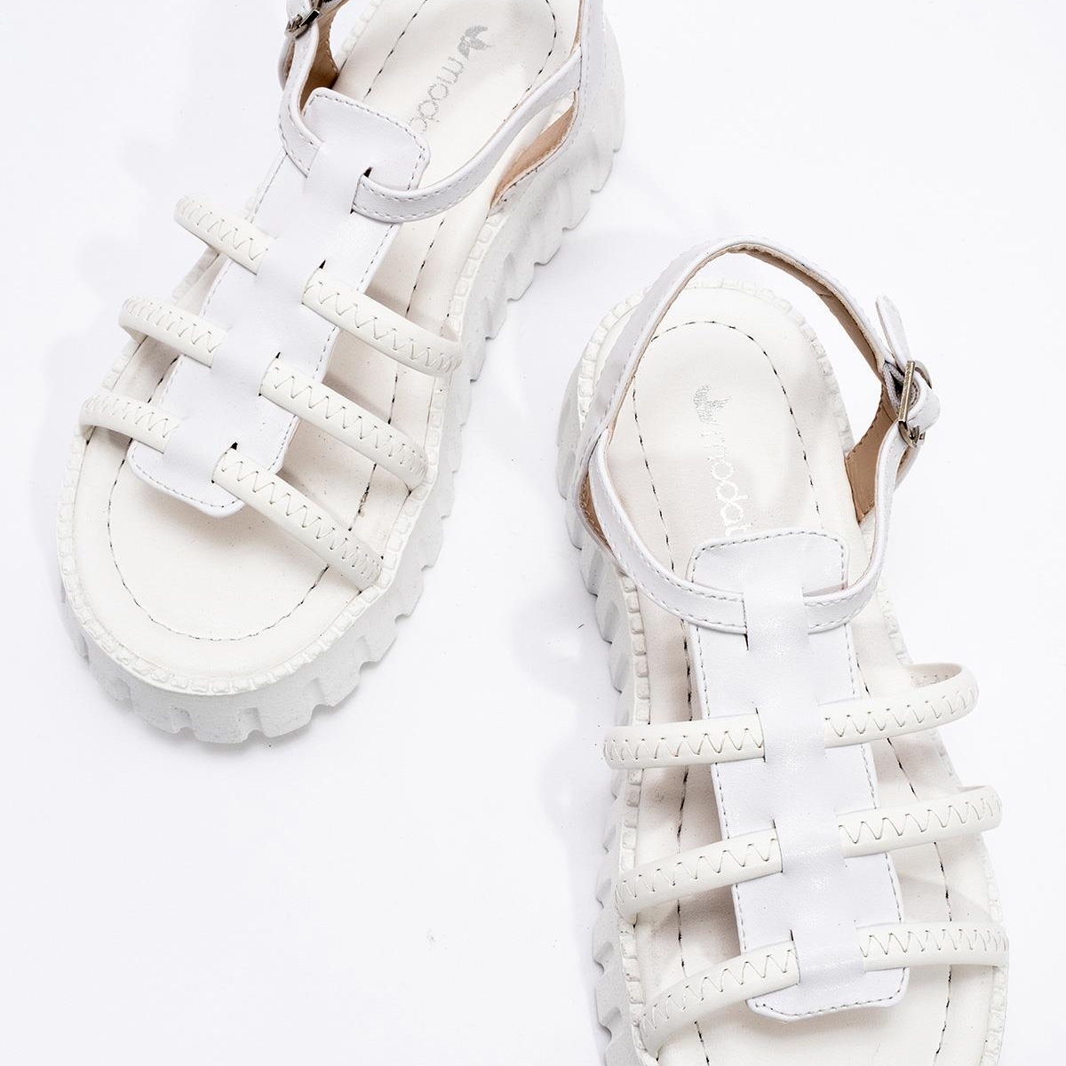 Kadın 3 Biyeli Sandalet BEYAZ - Görsel 7