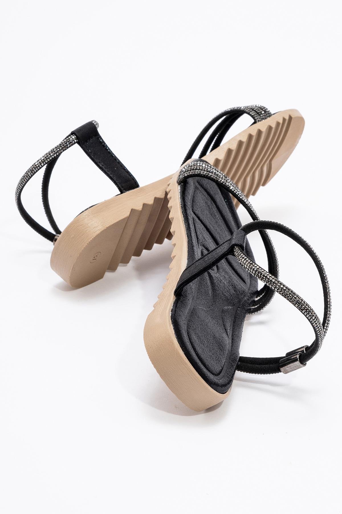 Kadın Taşlı Topuklu Ayakkabı SİYAH - Görsel 5