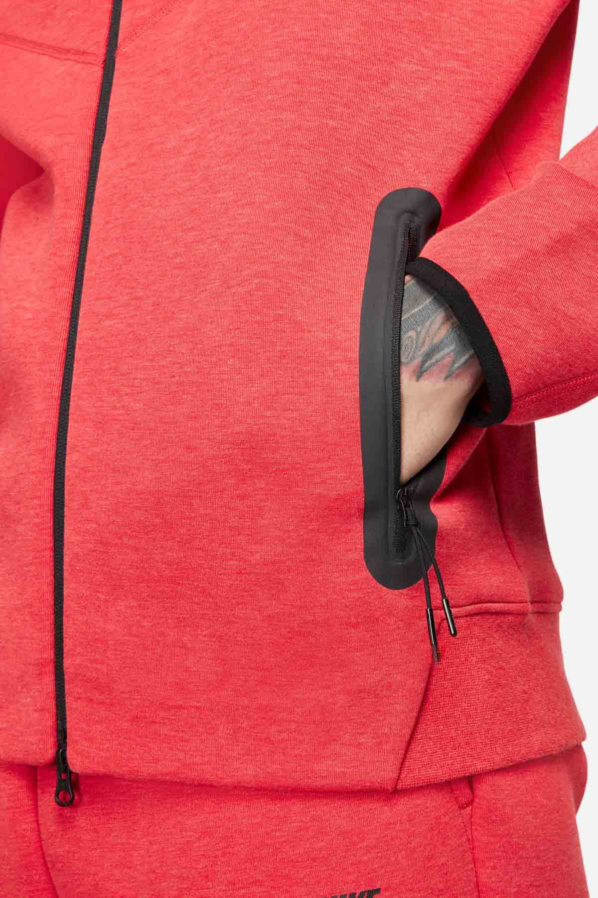 Nike tech fleece windrunner hoodie red hotsell