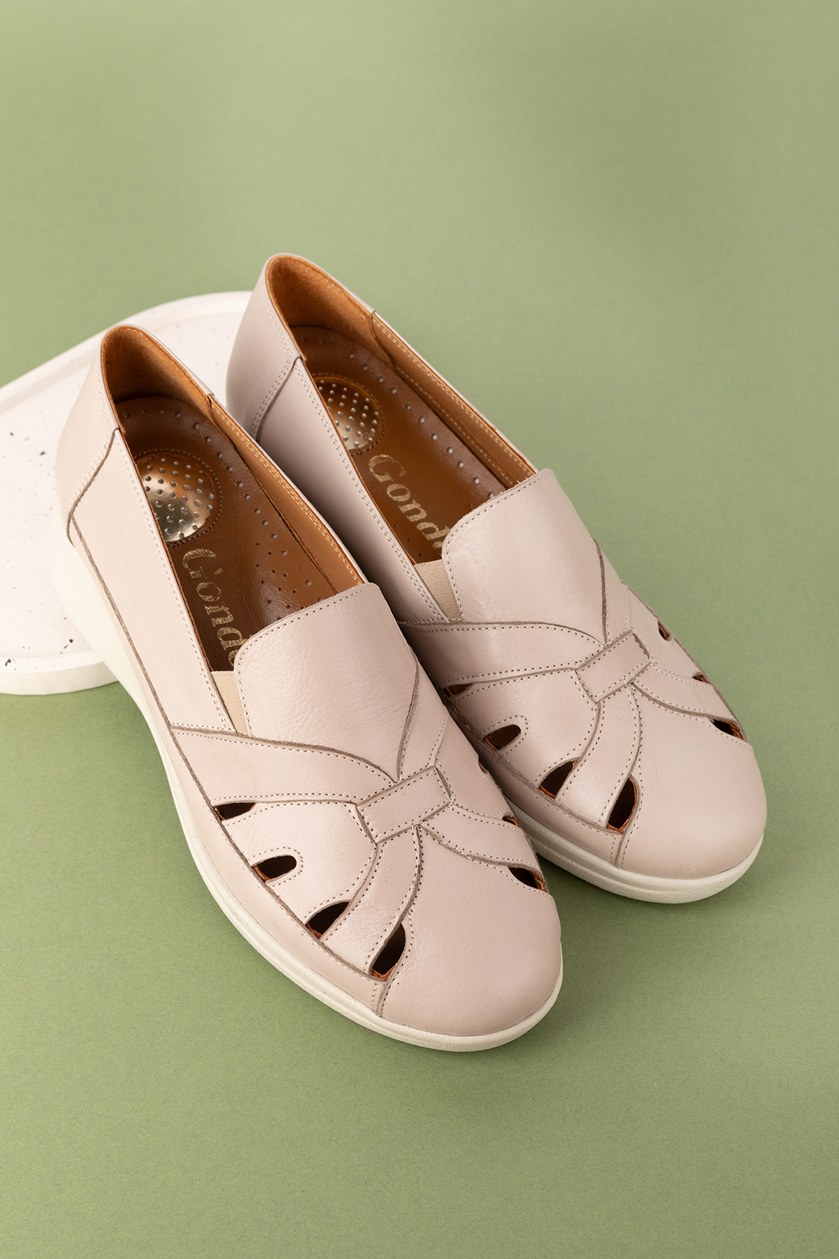 Gondol Hakiki Deri Topuk Dikenine Uygun Rahat Yazlık Ayakkabı elnr.5834 - Görsel 3