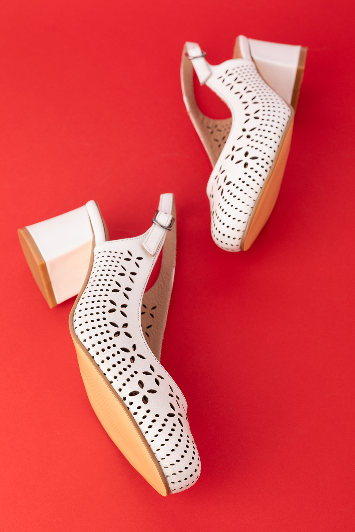 Gondol Hakiki Deri Lazer Kesim Şık Topuklu Ayakkabı şhn.1048 - Görsel 5