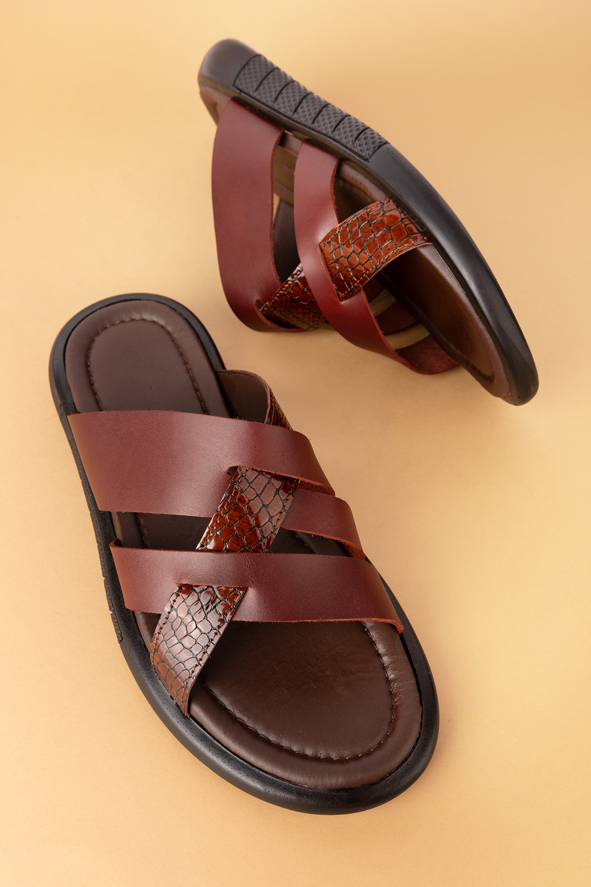 Gondol Erkek Hakiki Deri Terlik esm.448 - Görsel 3