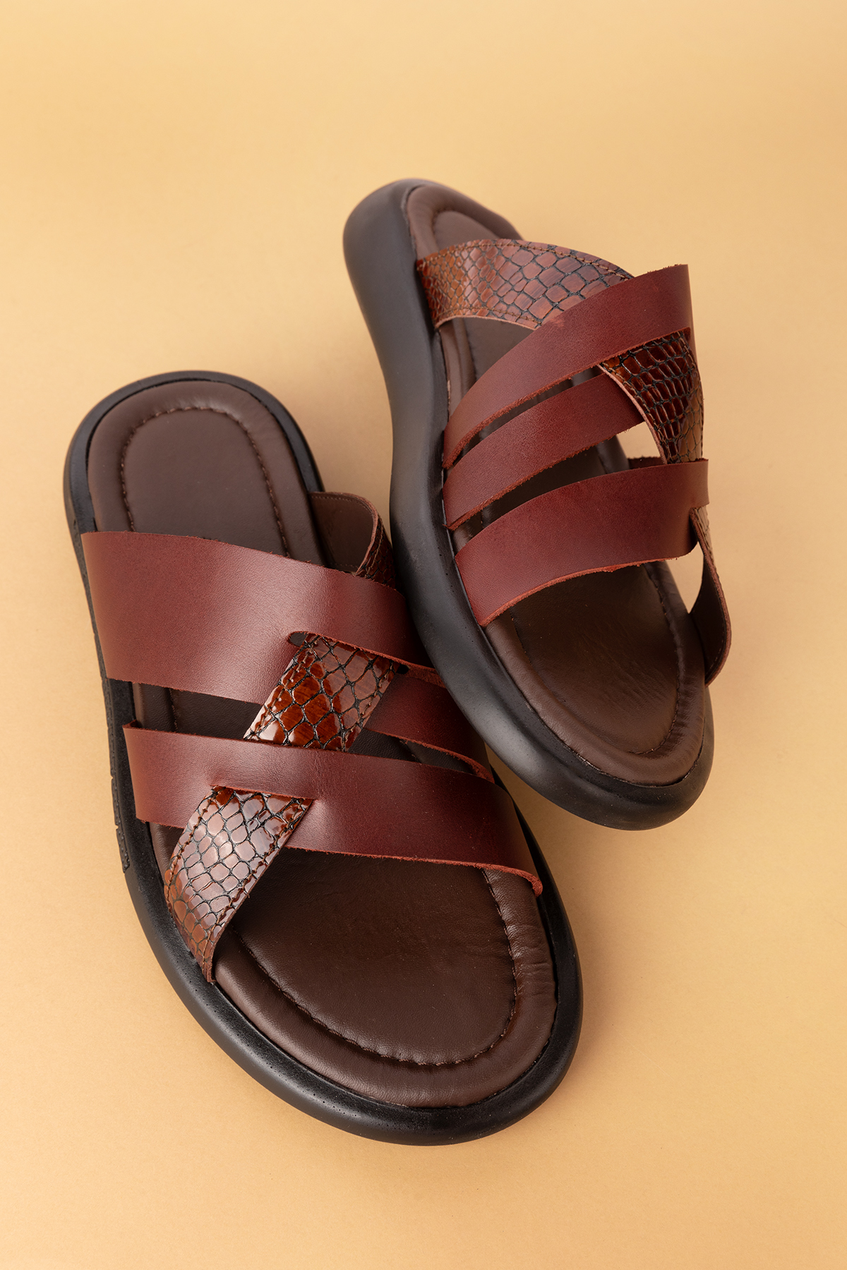 Gondol Erkek Hakiki Deri Terlik esm.448 - Görsel 4