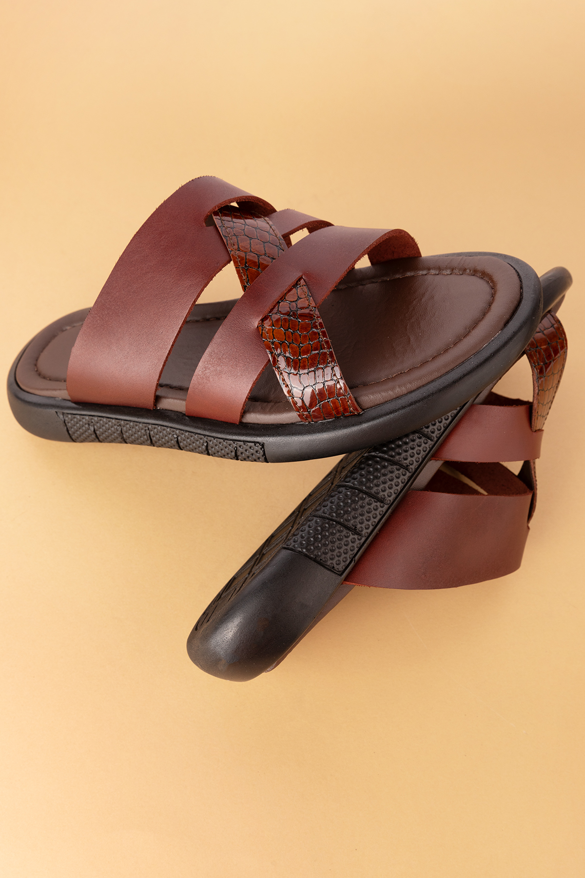 Gondol Erkek Hakiki Deri Terlik esm.448 - Görsel 6