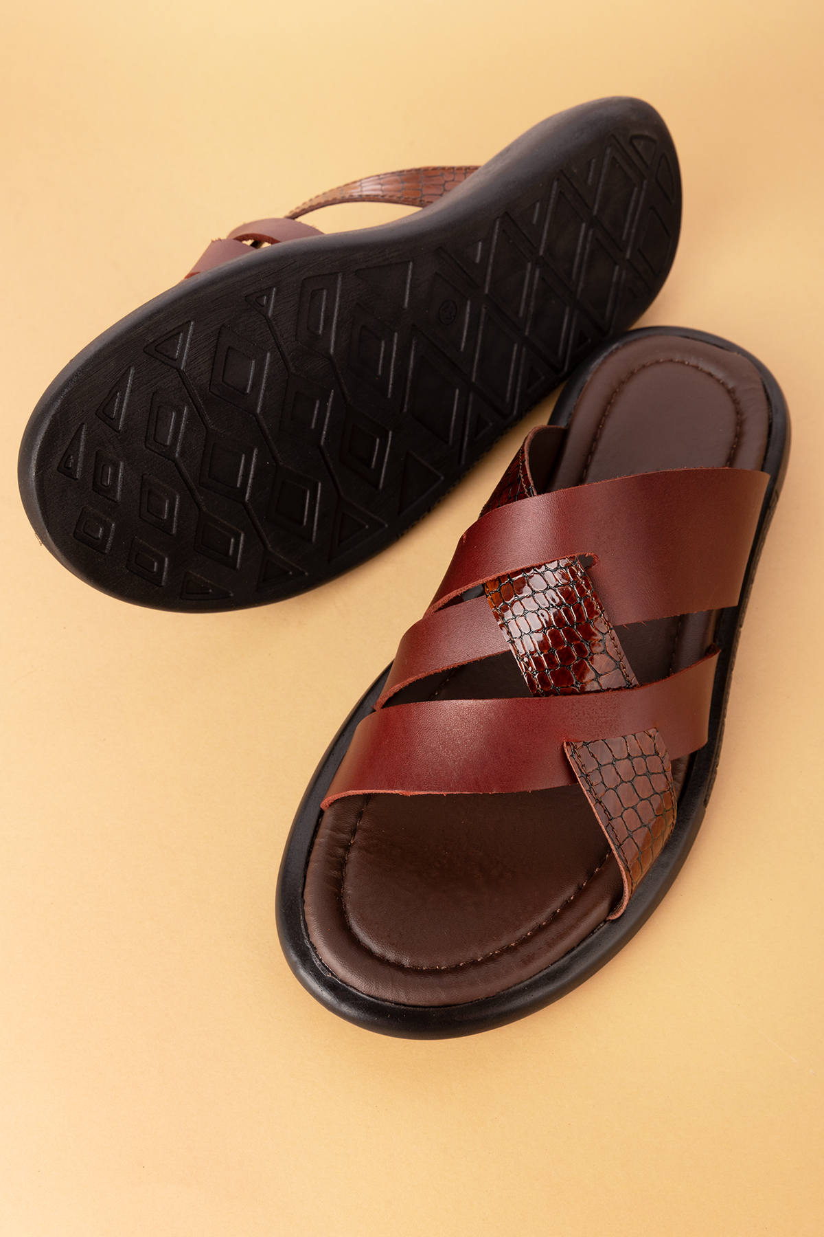 Gondol Erkek Hakiki Deri Terlik esm.448 - Görsel 7