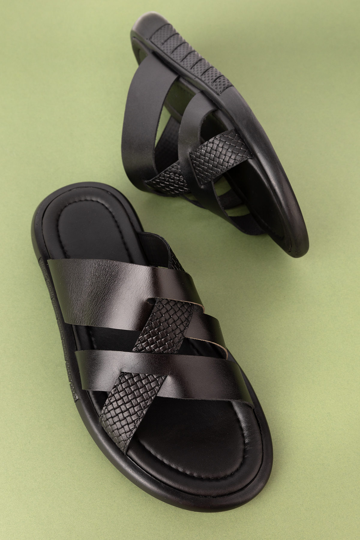 Gondol Erkek Hakiki Deri Terlik esm.448 - Görsel 6