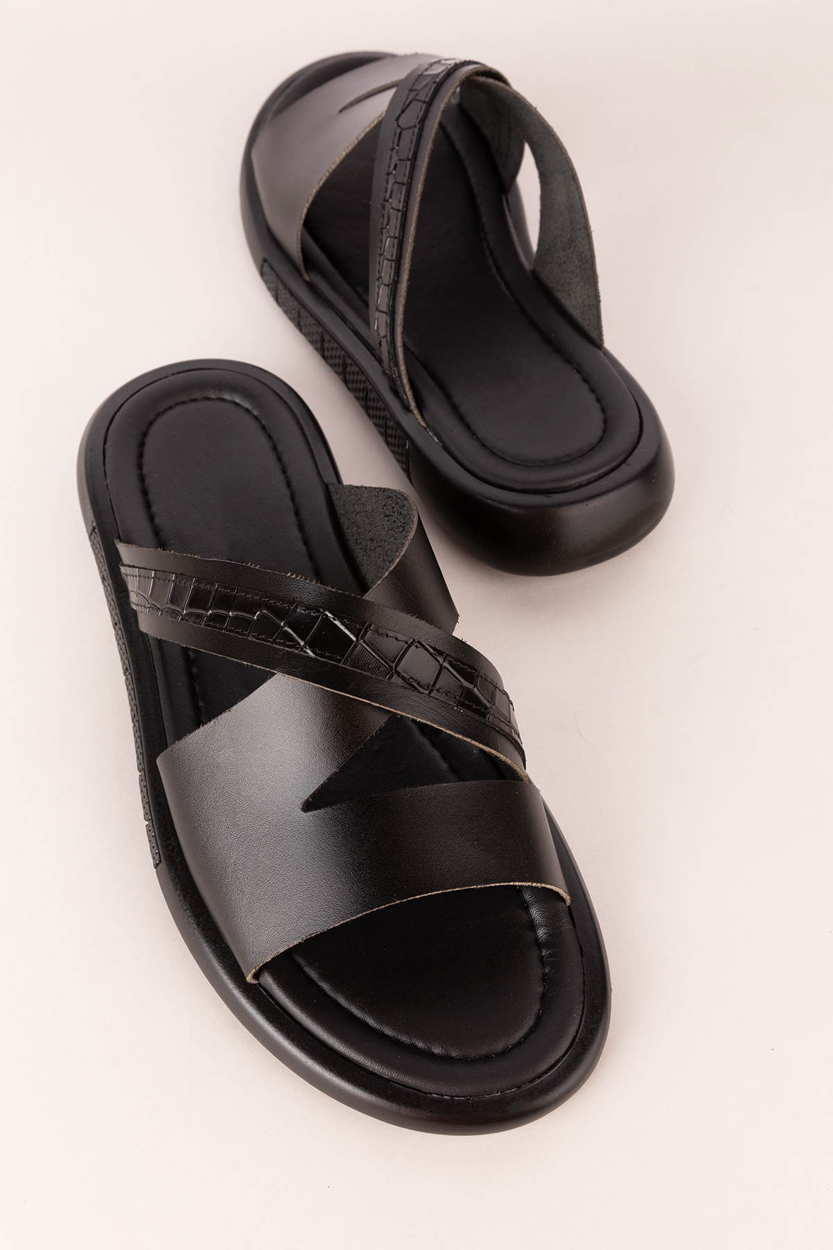 Gondol Erkek Hakiki Deri Terlik esm.409 - Görsel 6